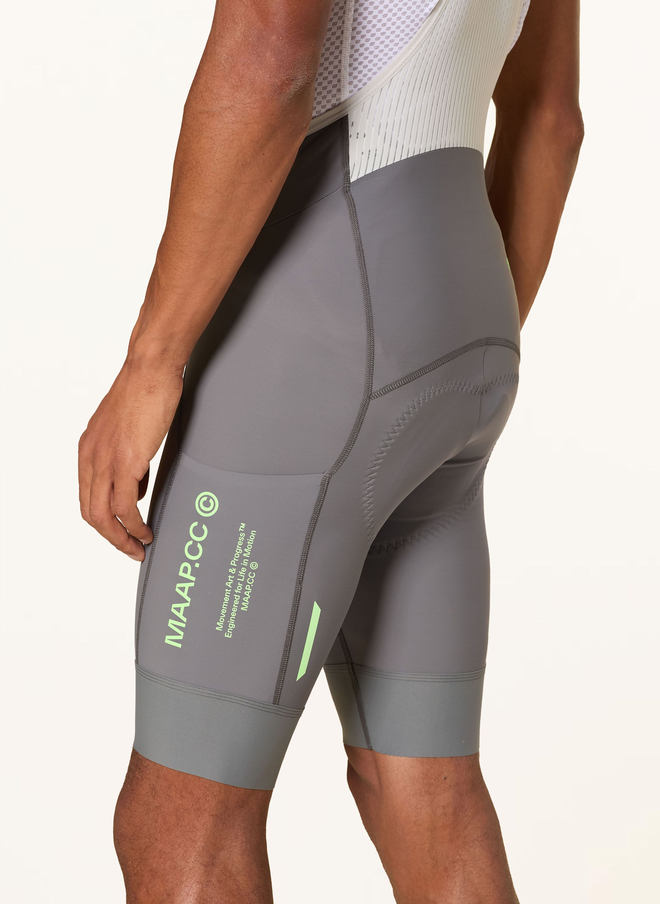 Thumbnail - Maap Radhose Blur Team Bib Evo Cargo Mit Trägern Und Gepolstertem Einsatz grau