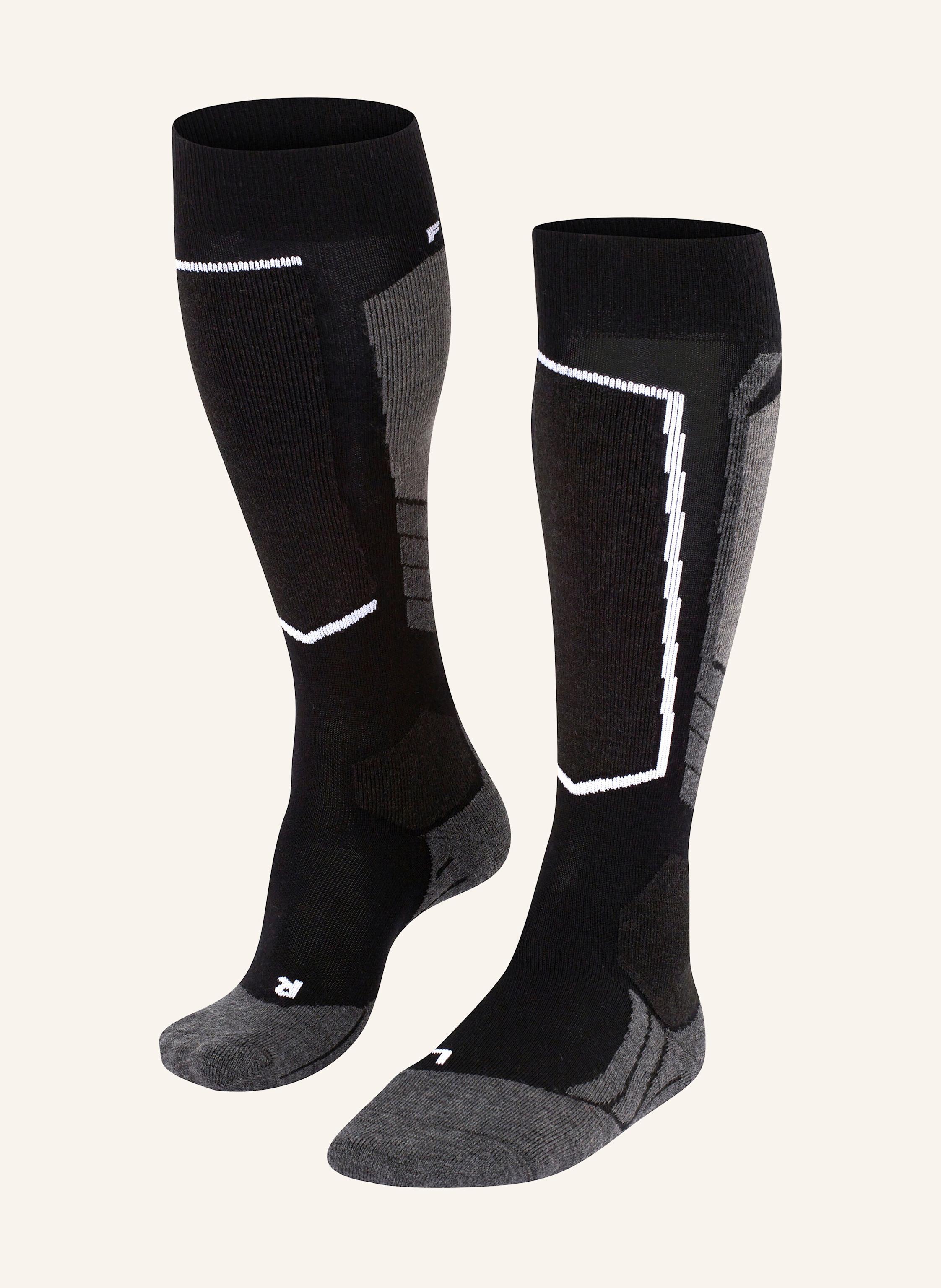 Falke Skisocken sk2 Wool Aus Merinowolle schwarz