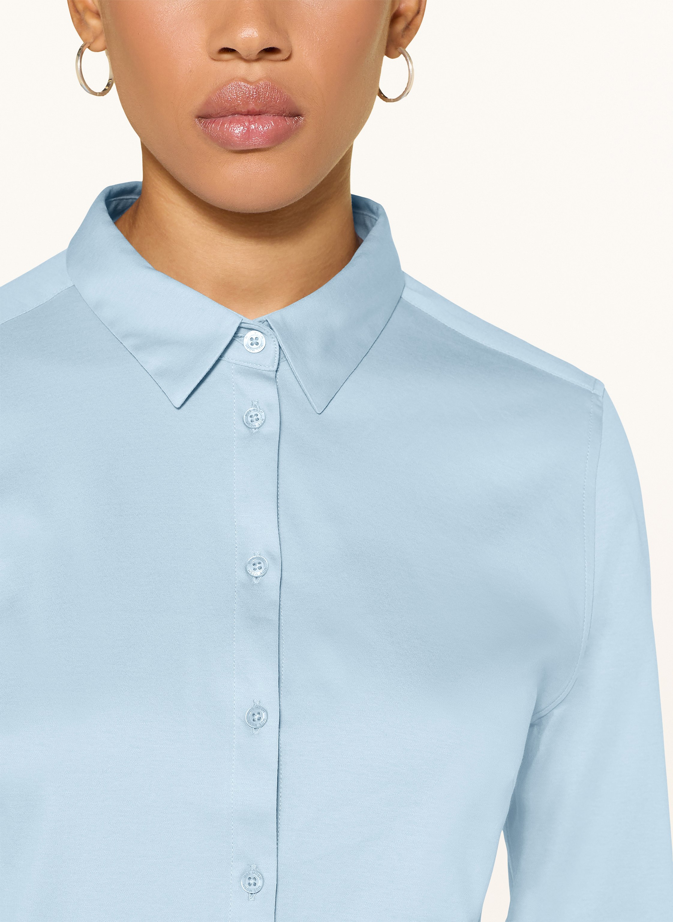 Thumbnail - Mos Mosh Hemdbluse Mmtina Aus Jersey blau