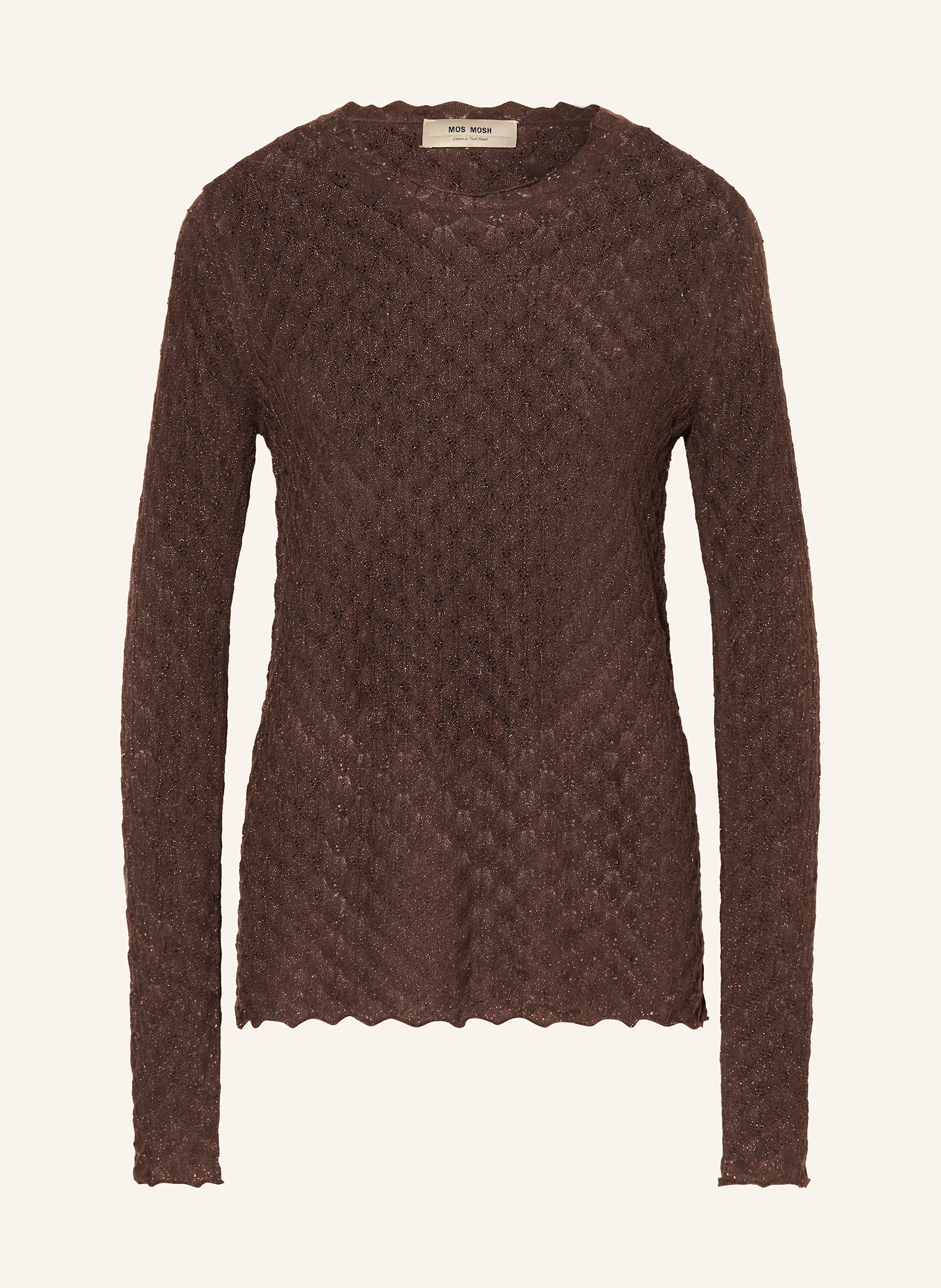 Mos Mosh Pullover Mmthaz Relena Mit Glitzergarn braun