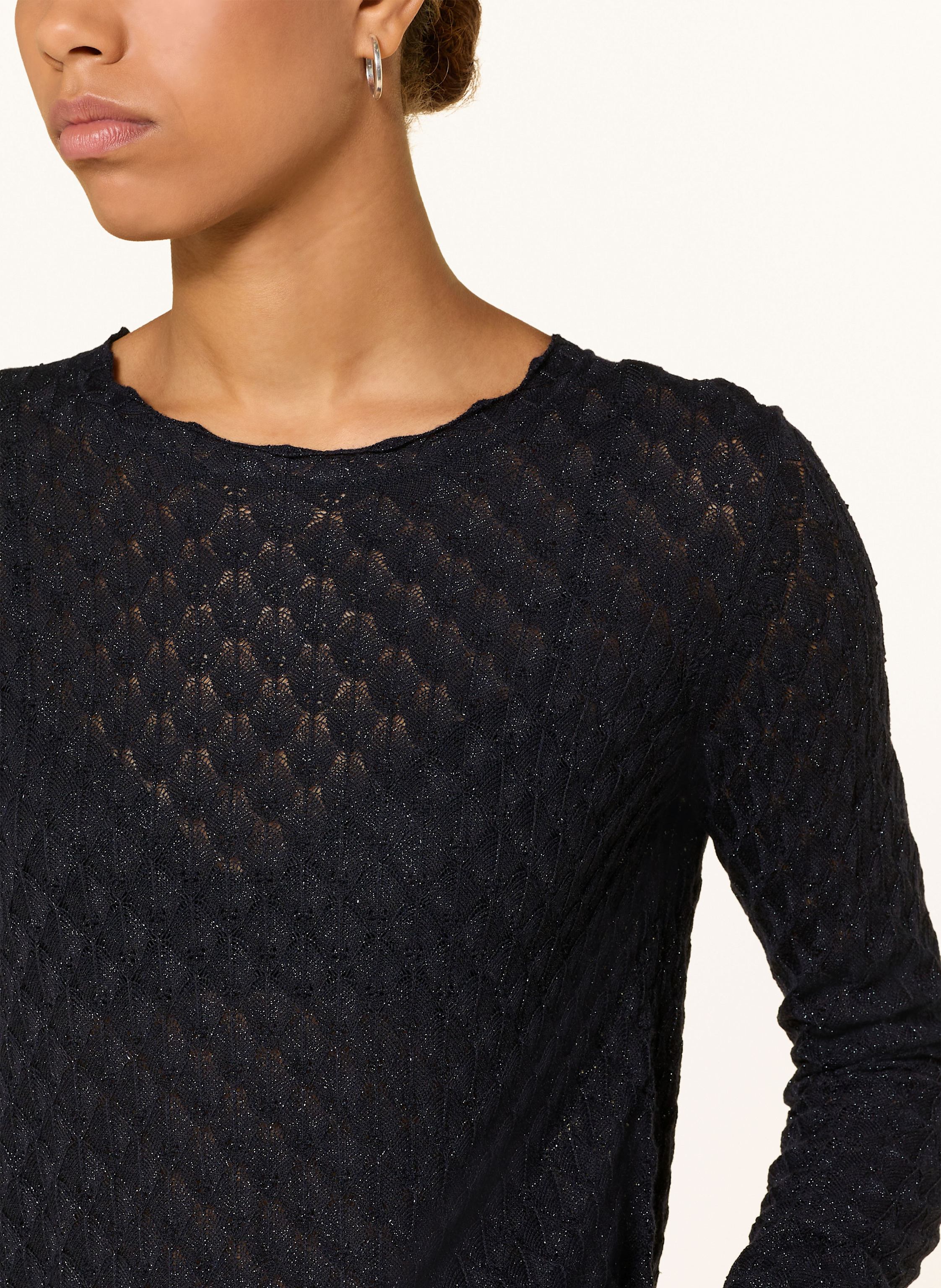 Thumbnail - Mos Mosh Pullover Mmthaz Relena Mit Glitzergarn blau