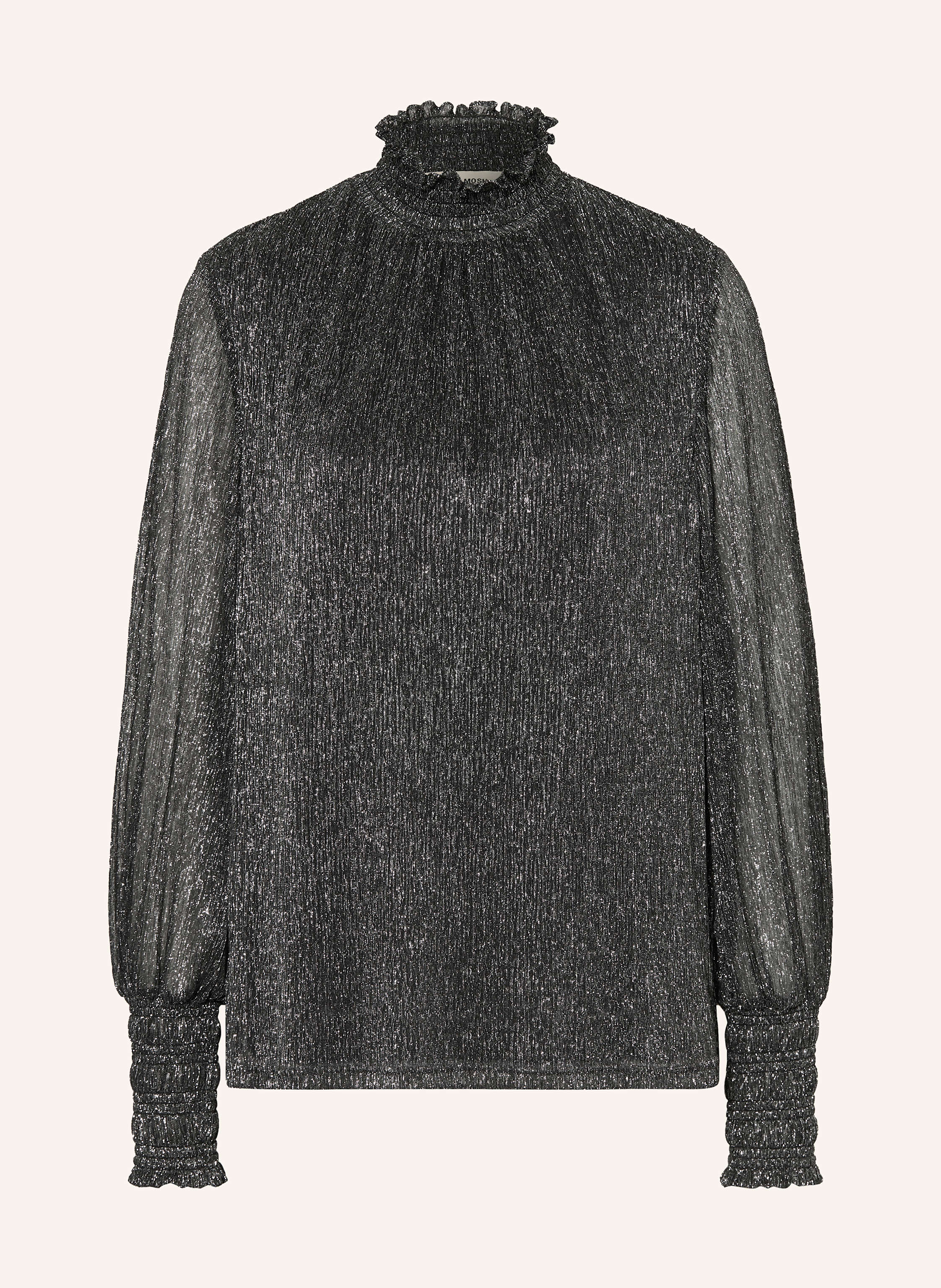 Mos Mosh Blusenshirt Mmximena Mit Glitzergarn grau