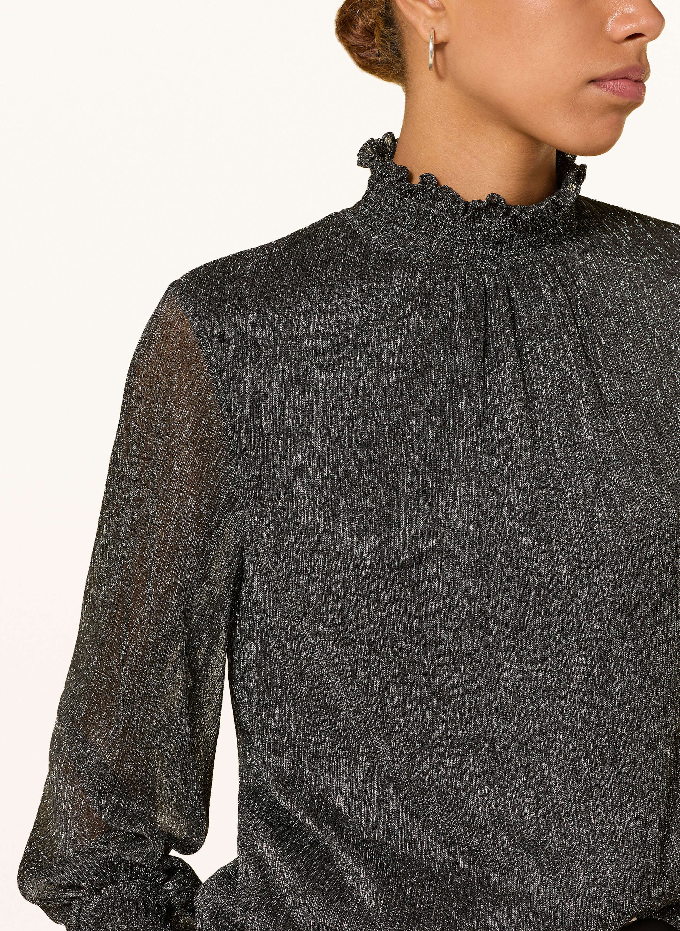 Thumbnail - Mos Mosh Longsleeve Mmximena Mit Glitzergarn grau