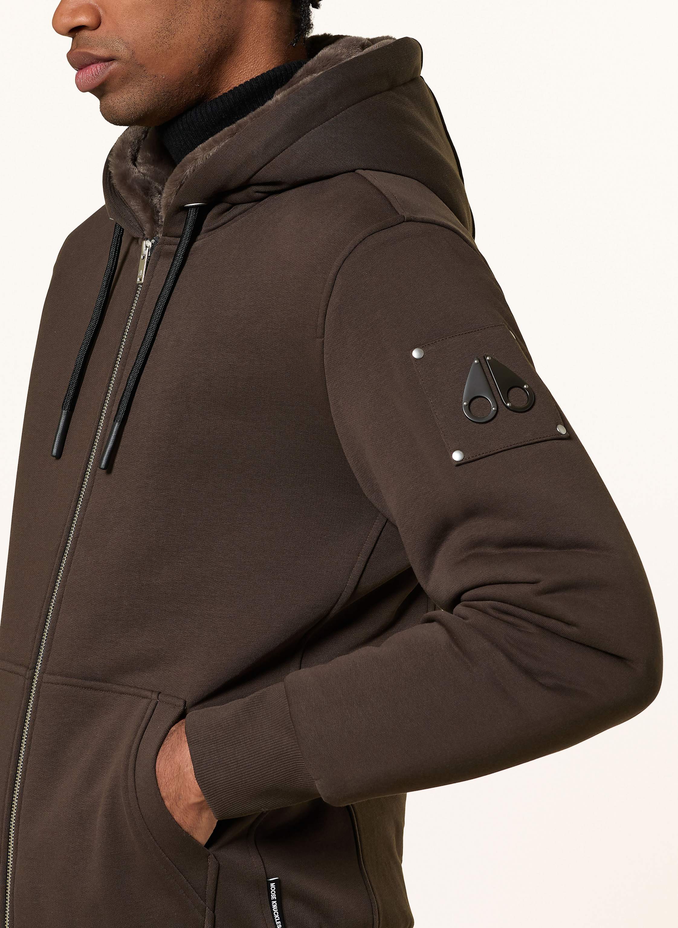 Thumbnail - Moose Knuckles Sweatjacke Bunny braun