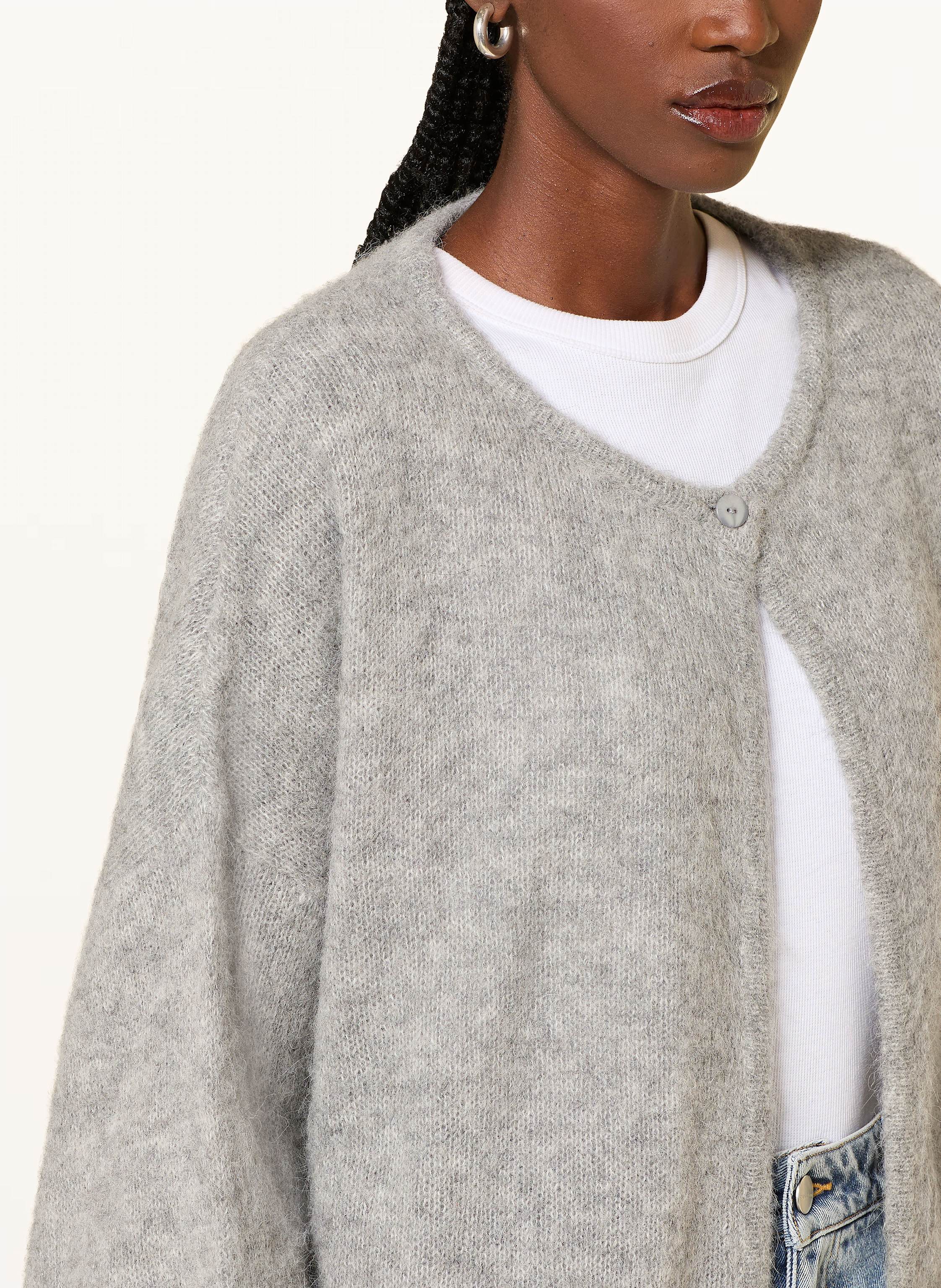 Thumbnail - By Aylin Koenig Strickjacke Marlie Aus Alpaka grau