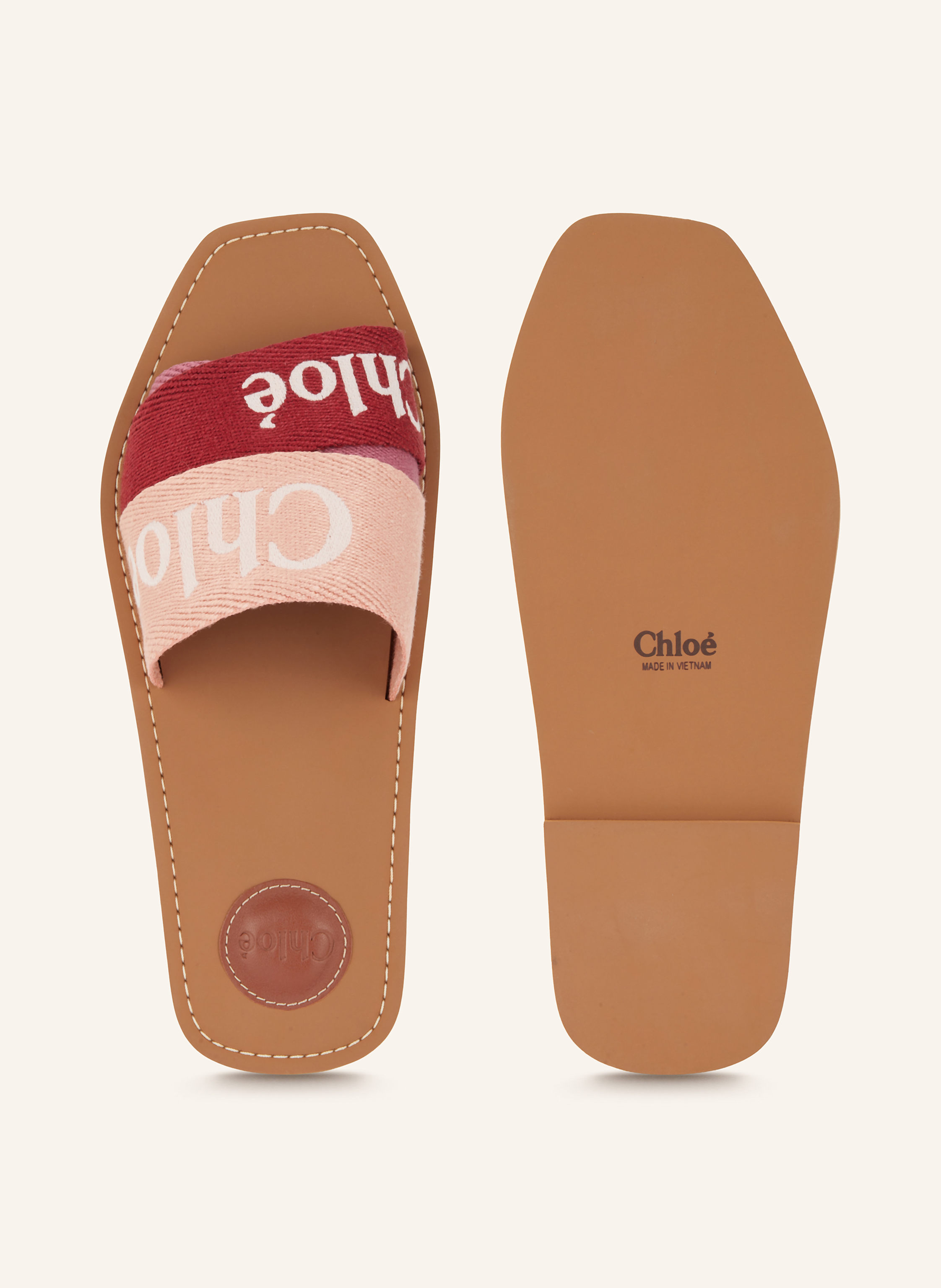 Thumbnail - Chloé Pantoletten Woody rosa