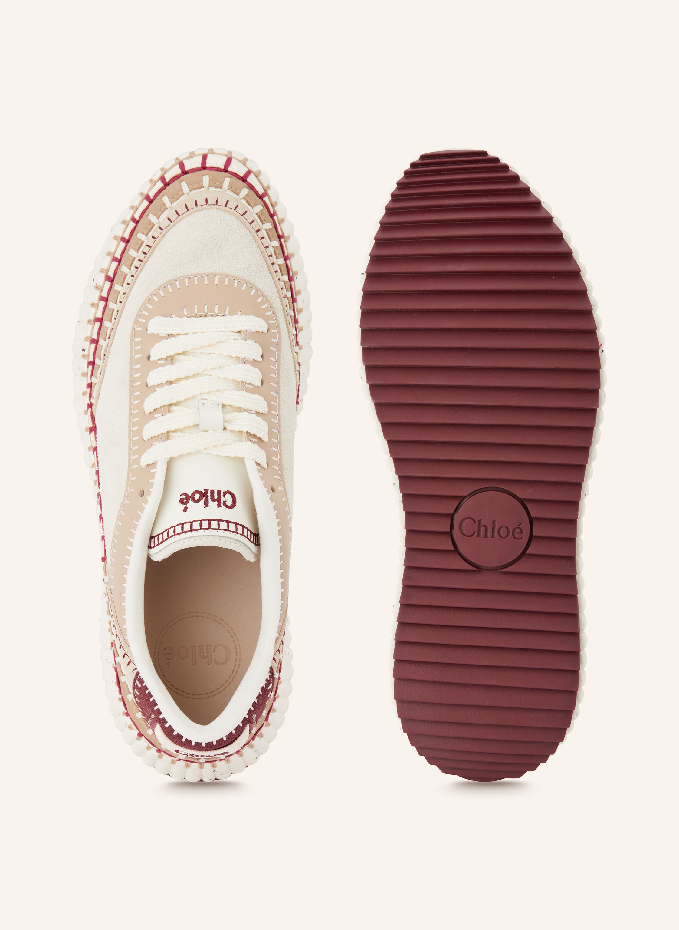 Thumbnail - Chloé Sneaker Nama beige