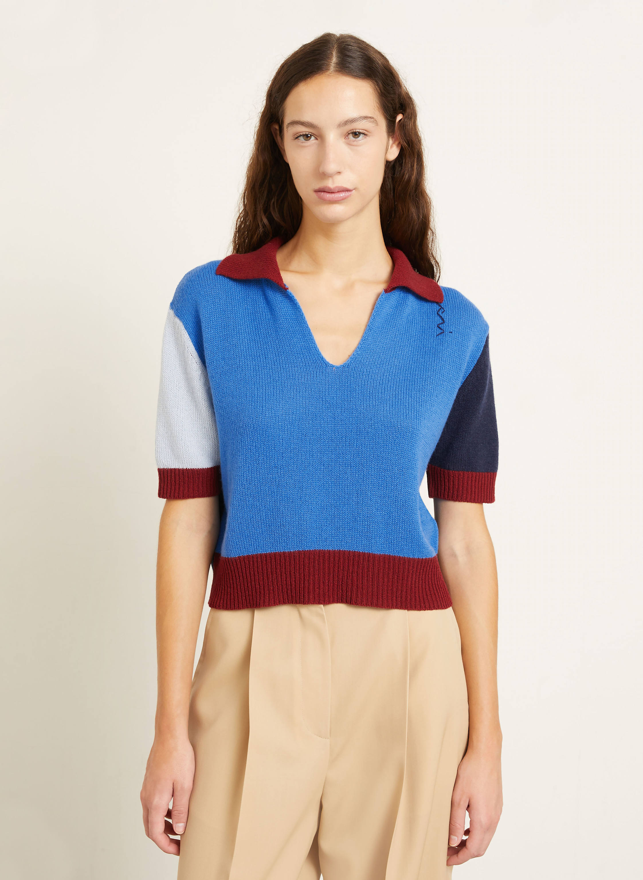 Thumbnail - Marni Strickshirt Aus Cashmere blau