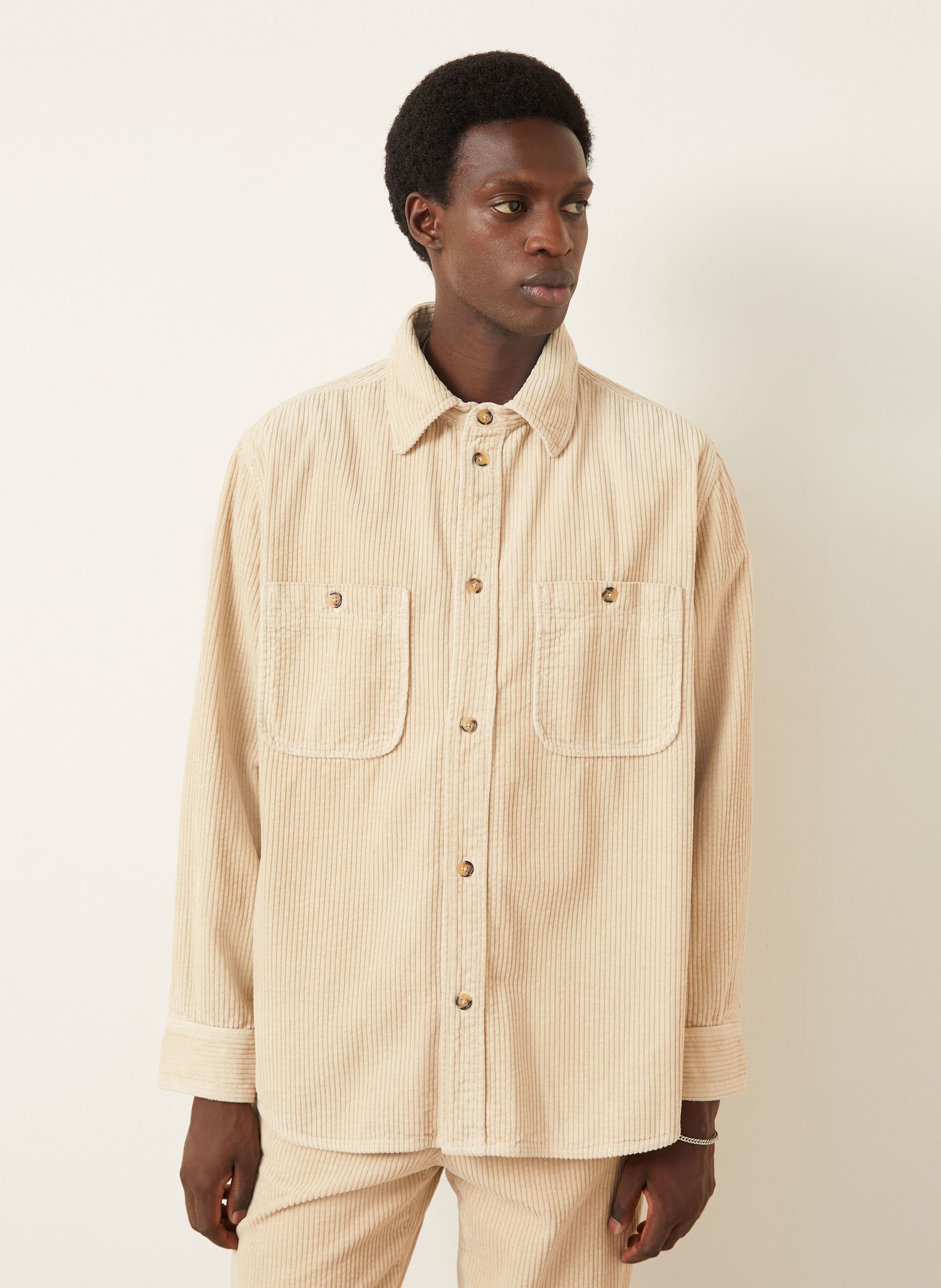 Thumbnail - Isabel Marant Cordhemd Nario Comfort Fit beige