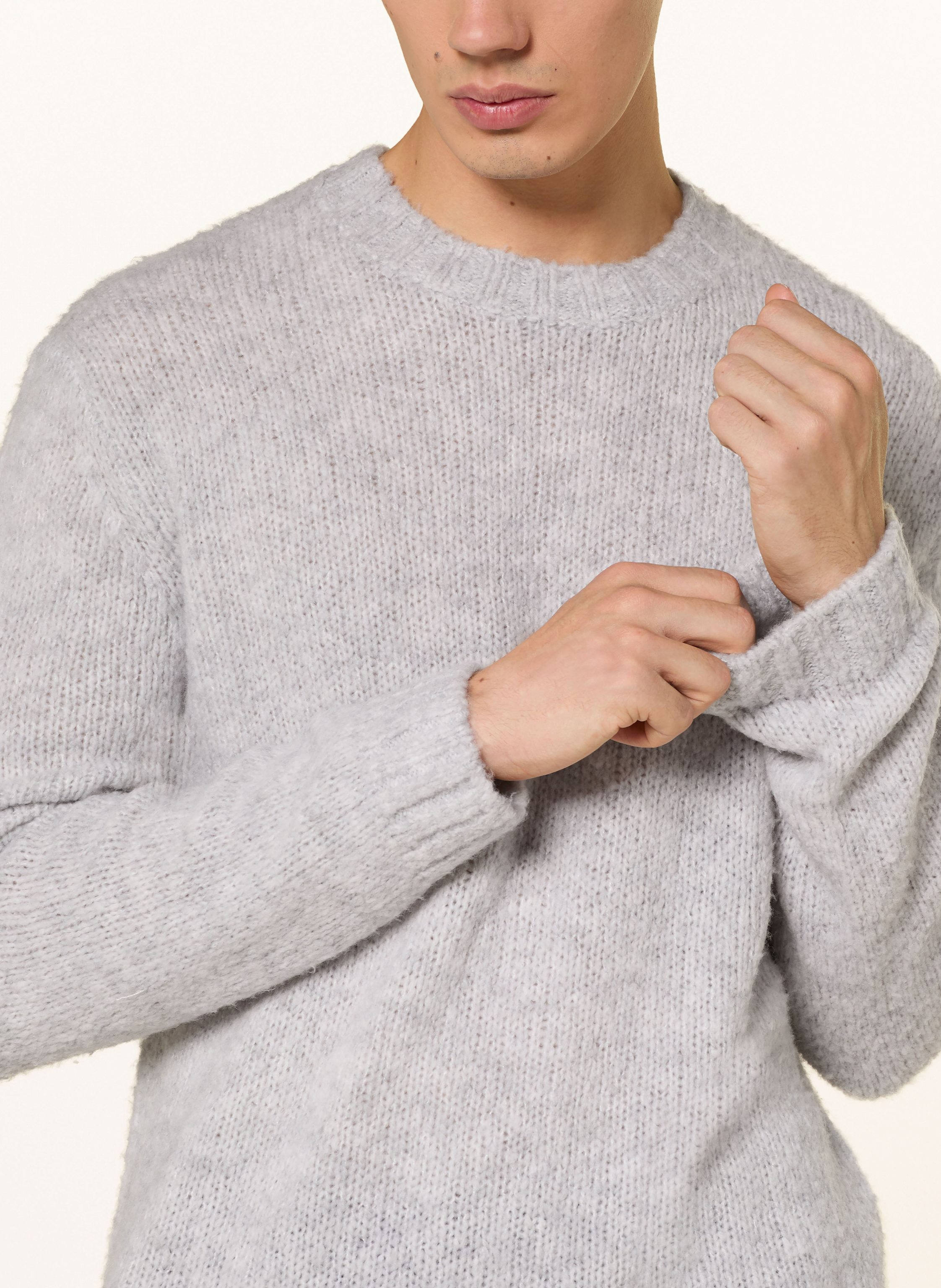 Thumbnail - Juvia Pullover Robert Aus Merinowolle grau