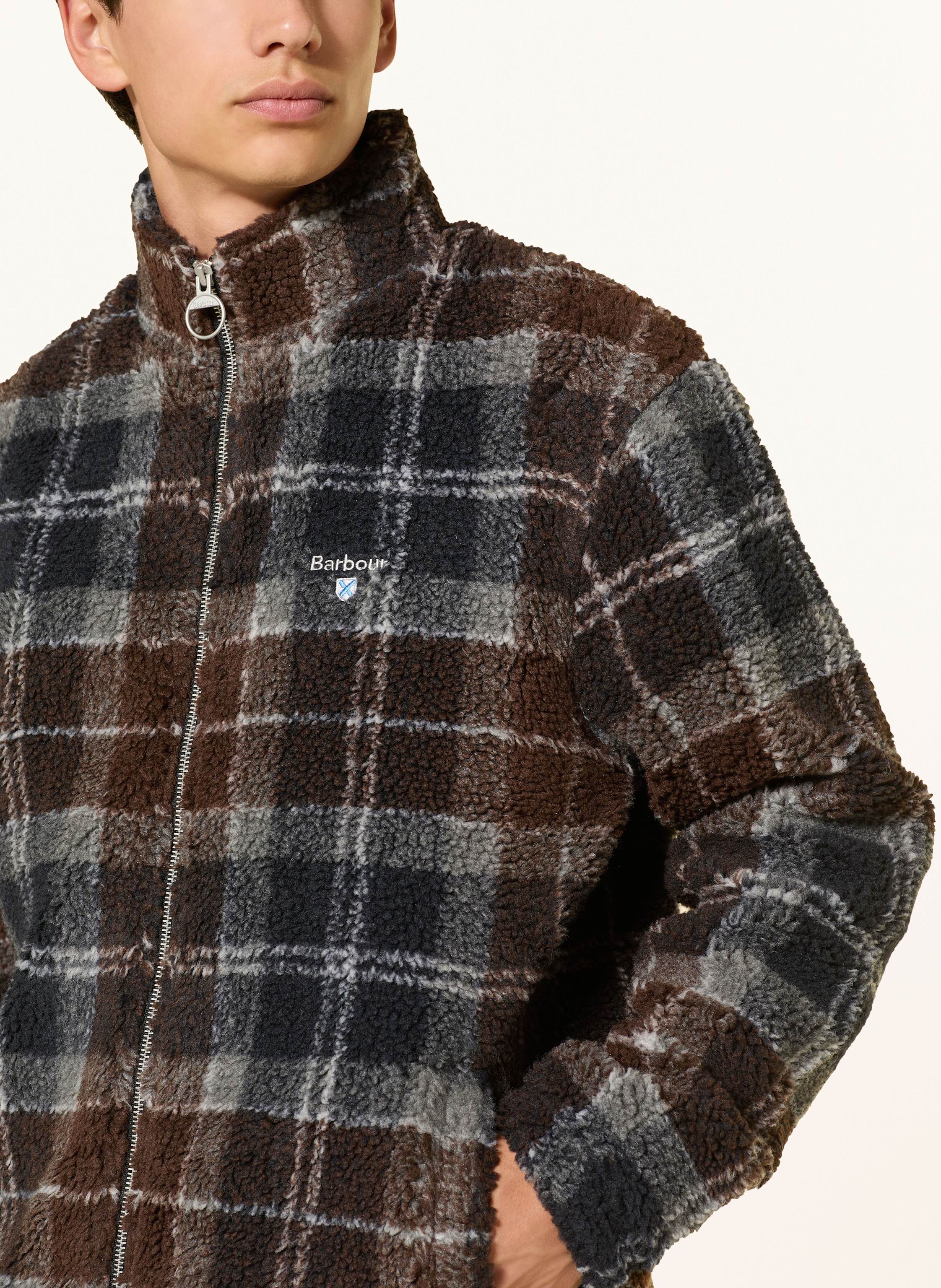 Thumbnail - Barbour Teddyfell-Jacke grau