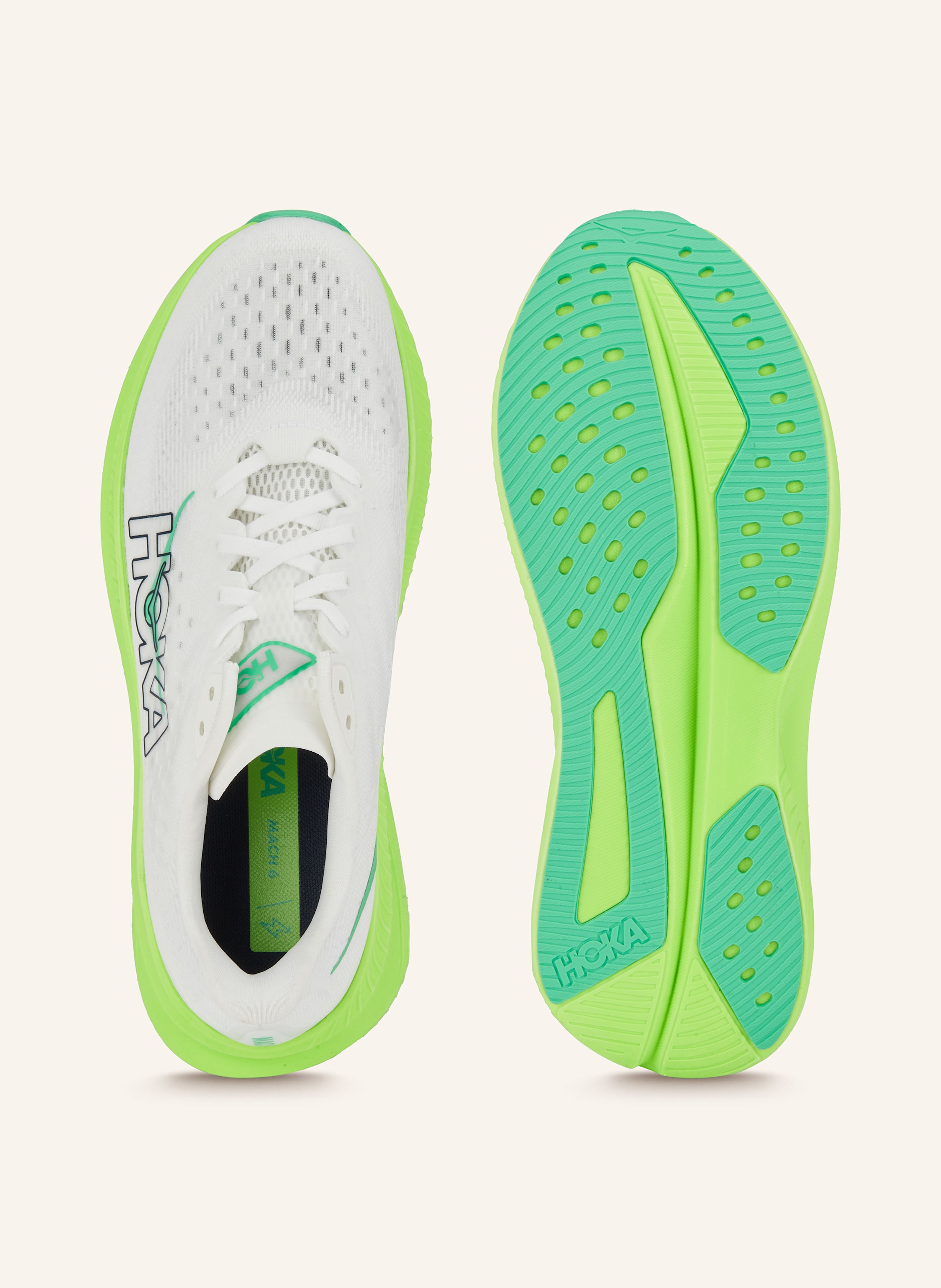Thumbnail - Hoka Laufschuhe Mach 6 weiss