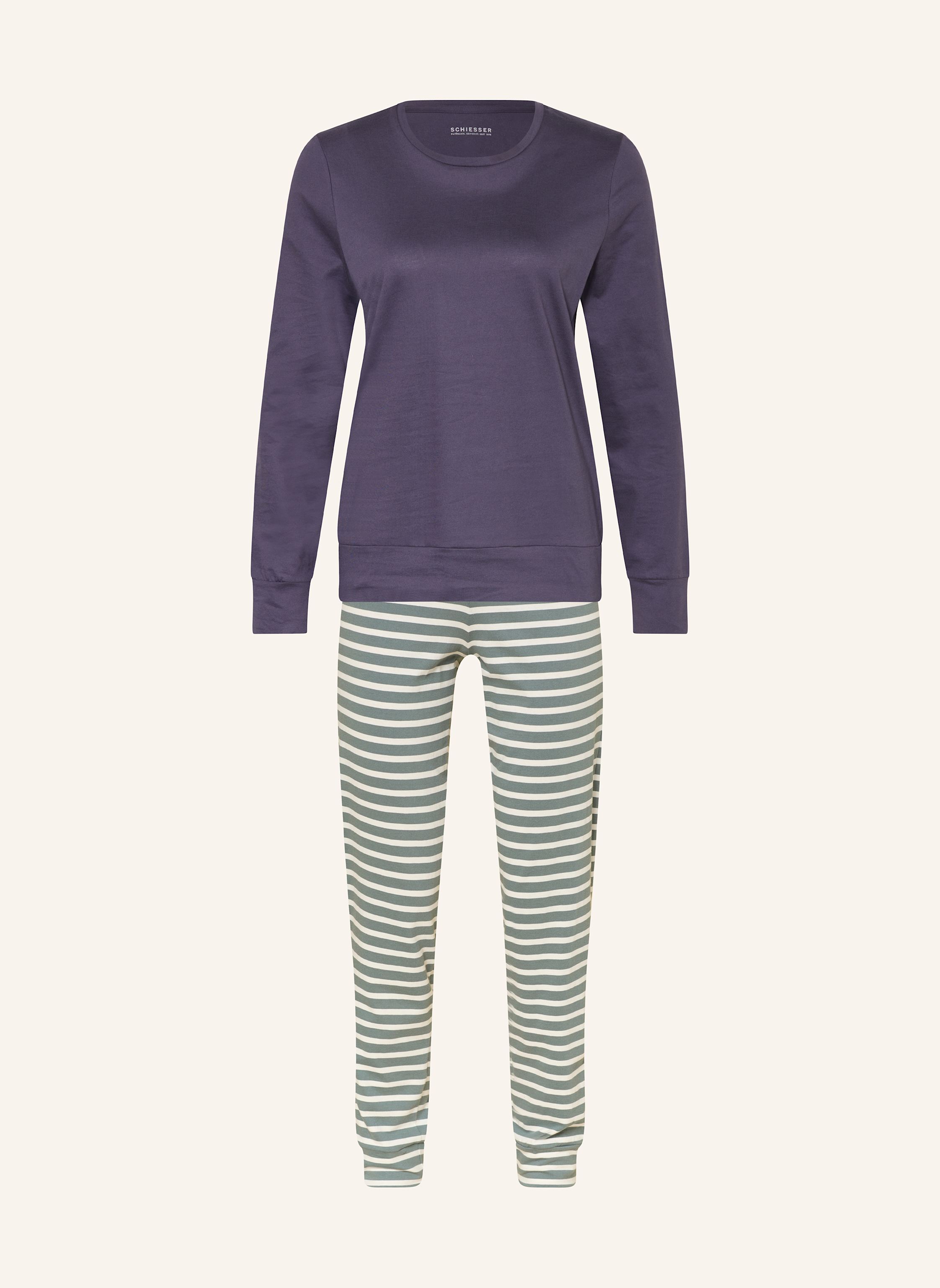 Schiesser Schlafanzug Casual Essentials lila