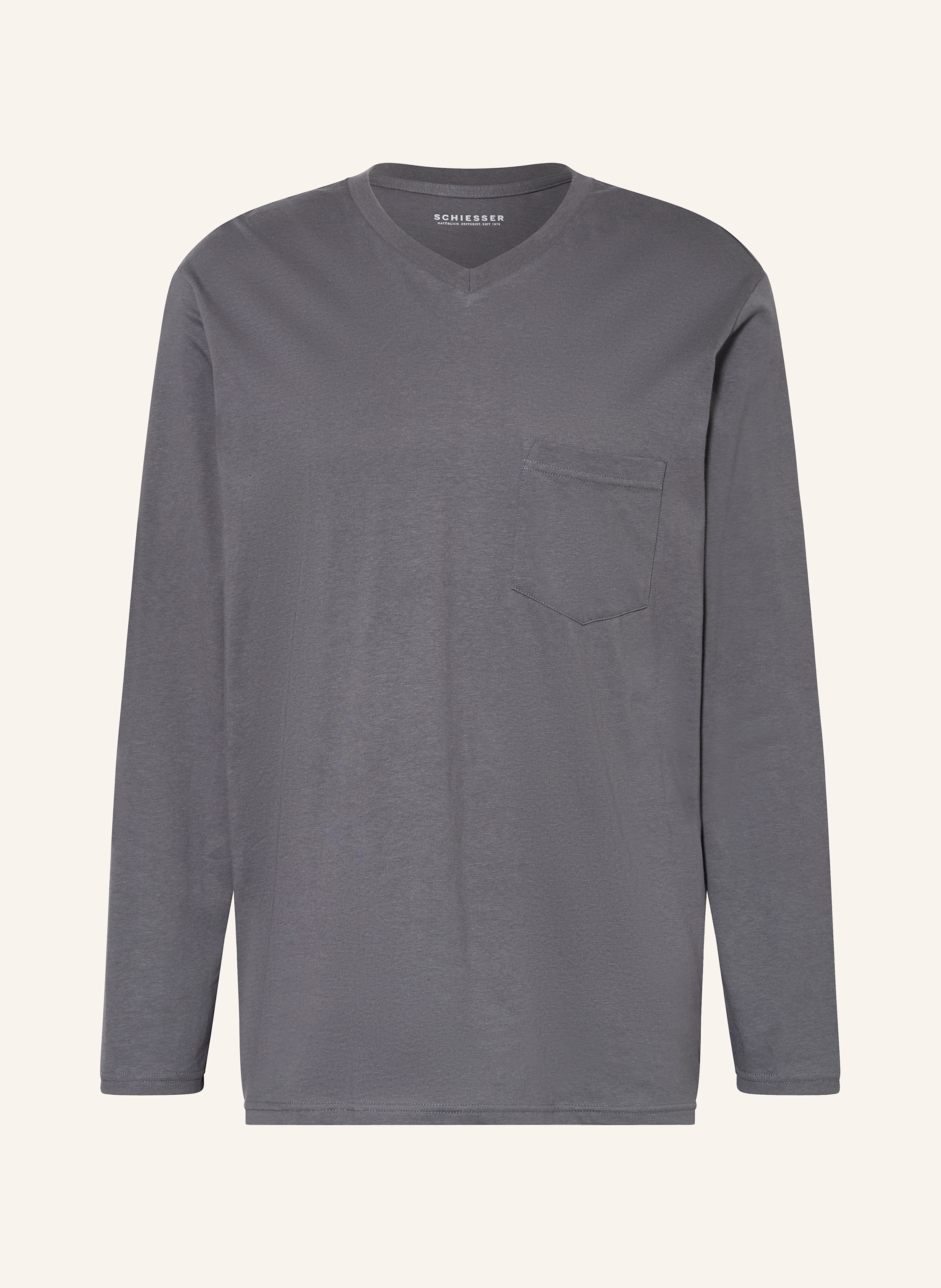 Schiesser Schlafanzug Comfort Essentials grau