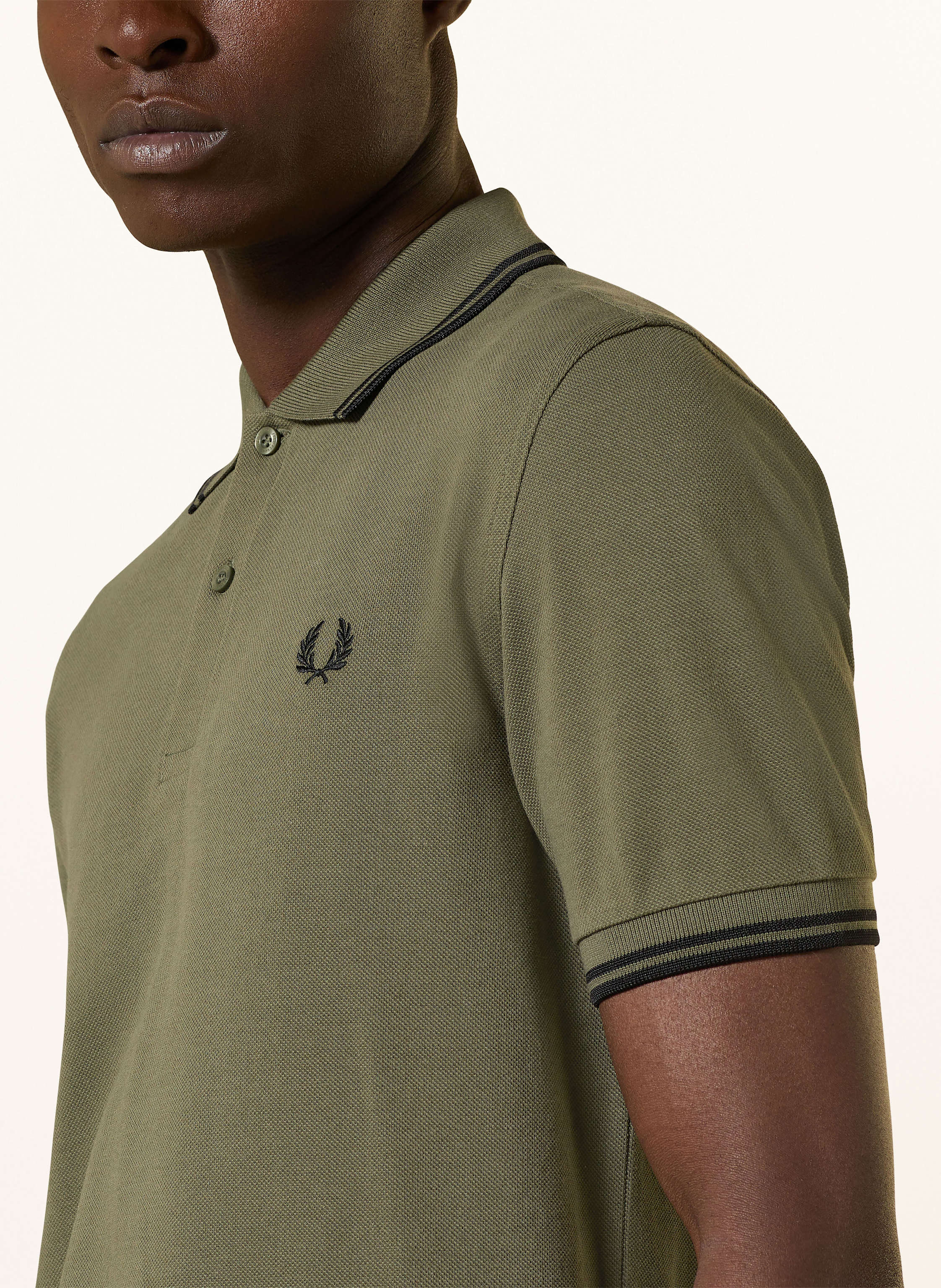 Thumbnail - Fred Perry Piqué-Poloshirt gruen