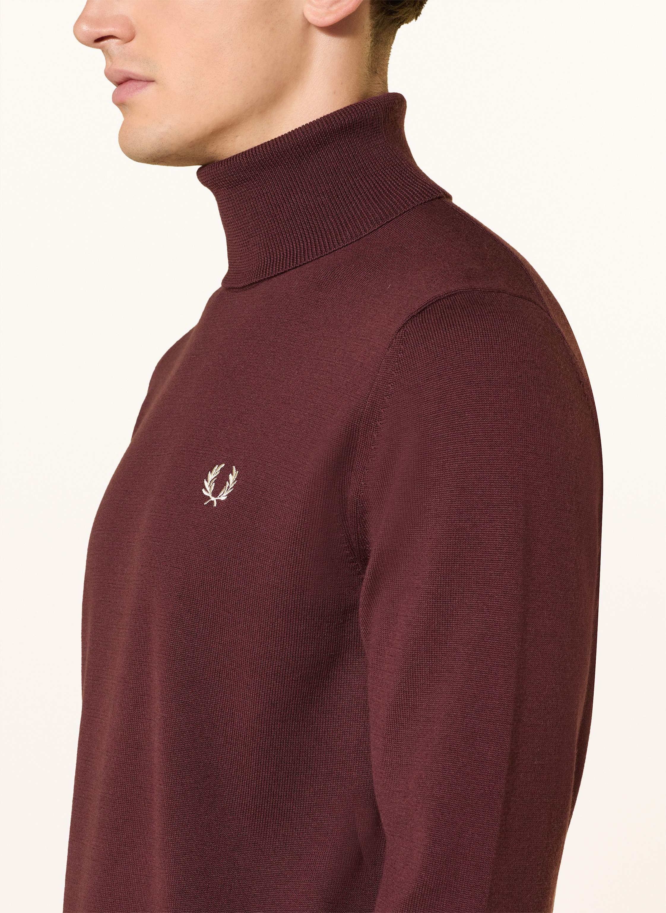 Thumbnail - Fred Perry Rollkragenpullover rot