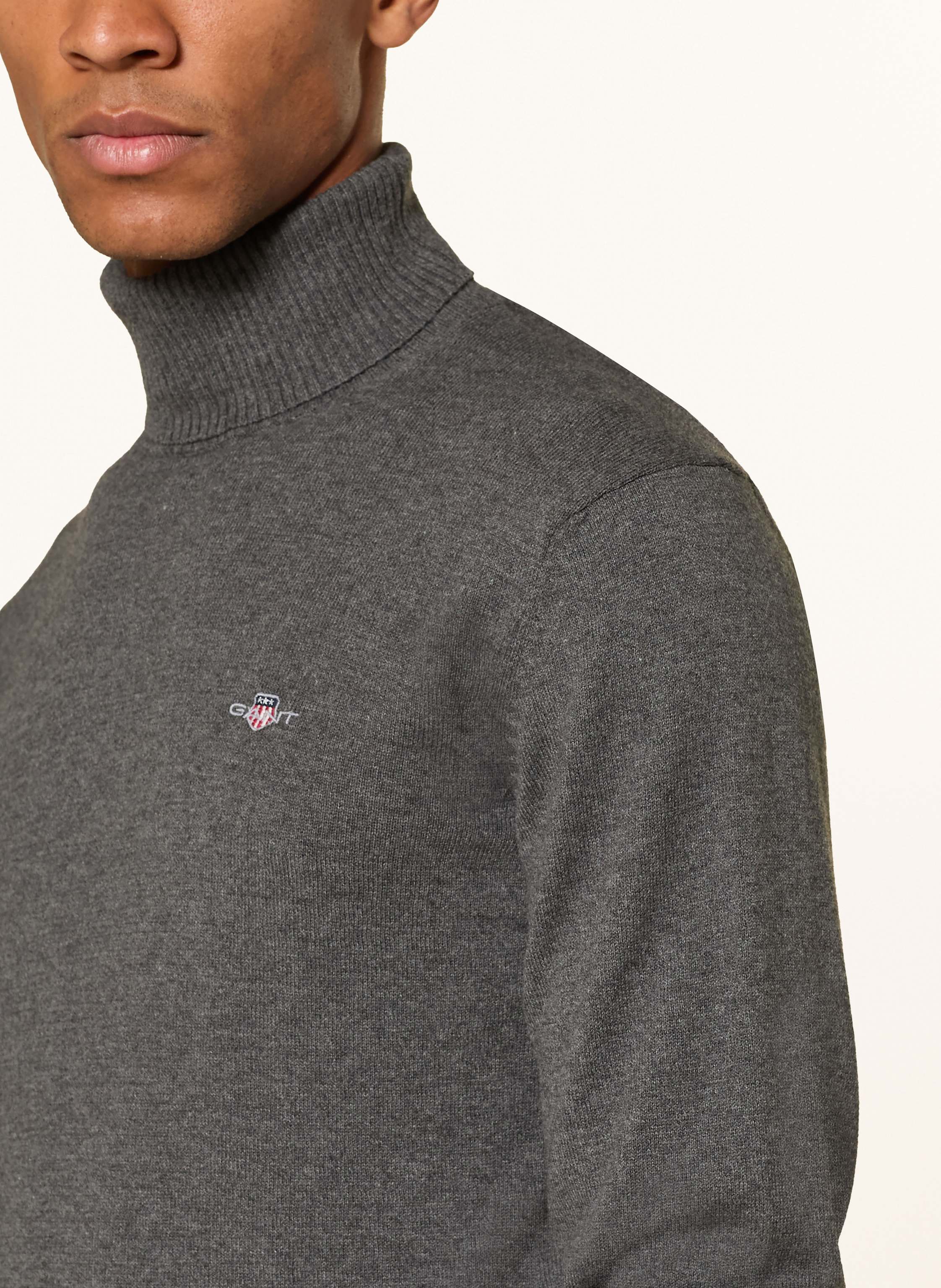 Thumbnail - Gant Rollkragenpullover grau