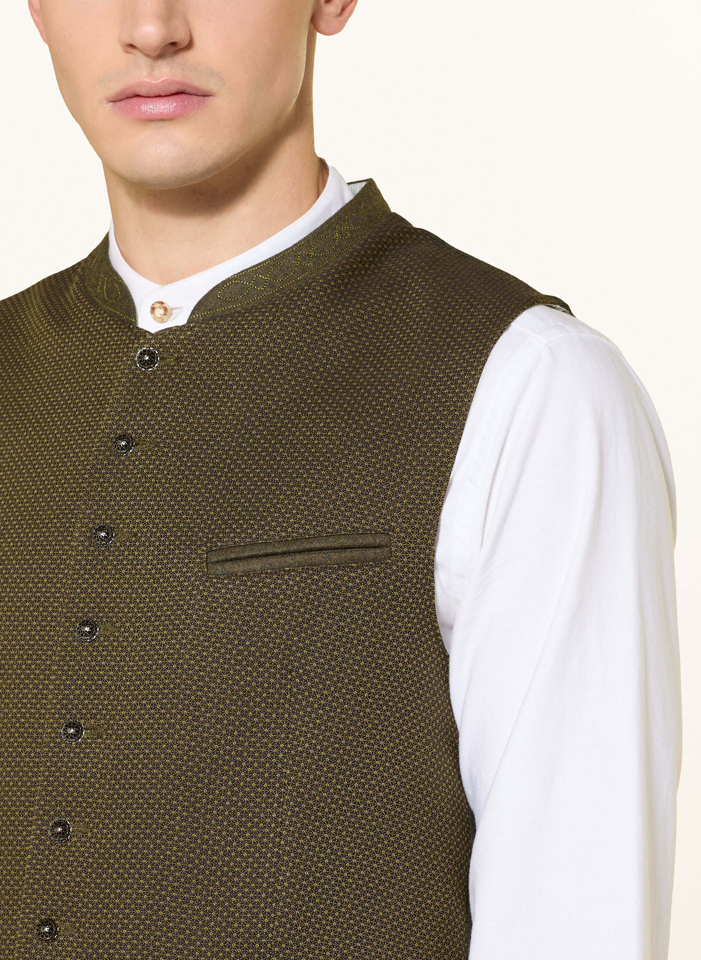 Thumbnail - Hammerschmid Trachtenweste Mirko Slim Fit gruen