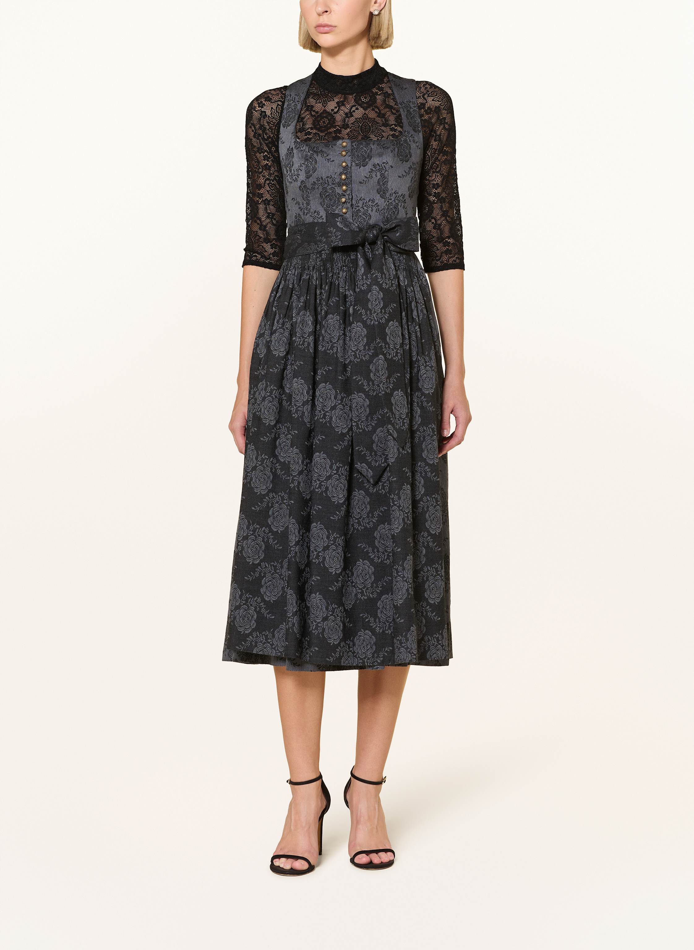 Thumbnail - Hammerschmid Dirndlbluse Babsi Aus Spitze Mit 3/4-Arm schwarz