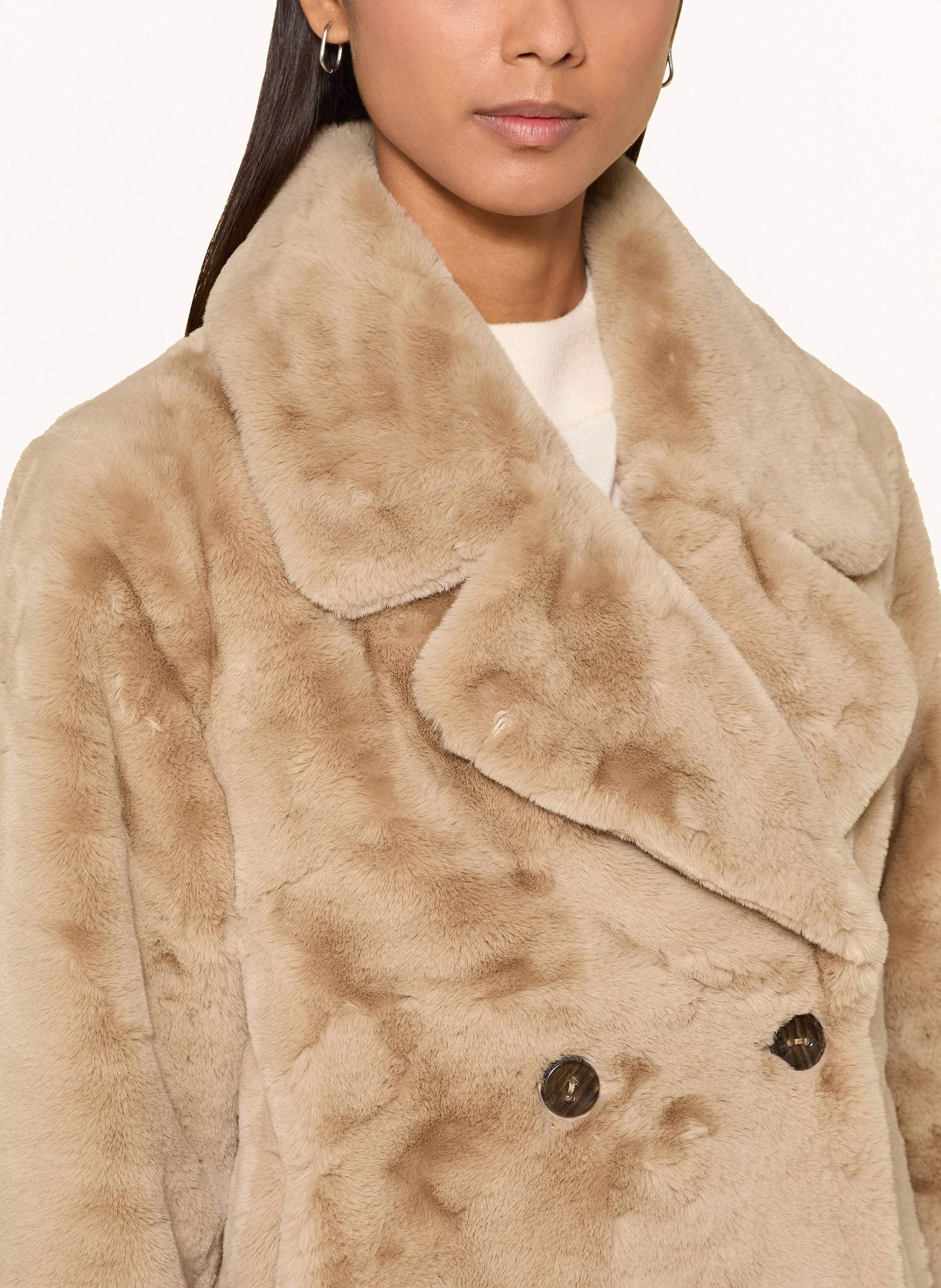 Thumbnail - Frieda & Freddies Kunstfell-Jacke Darlah beige