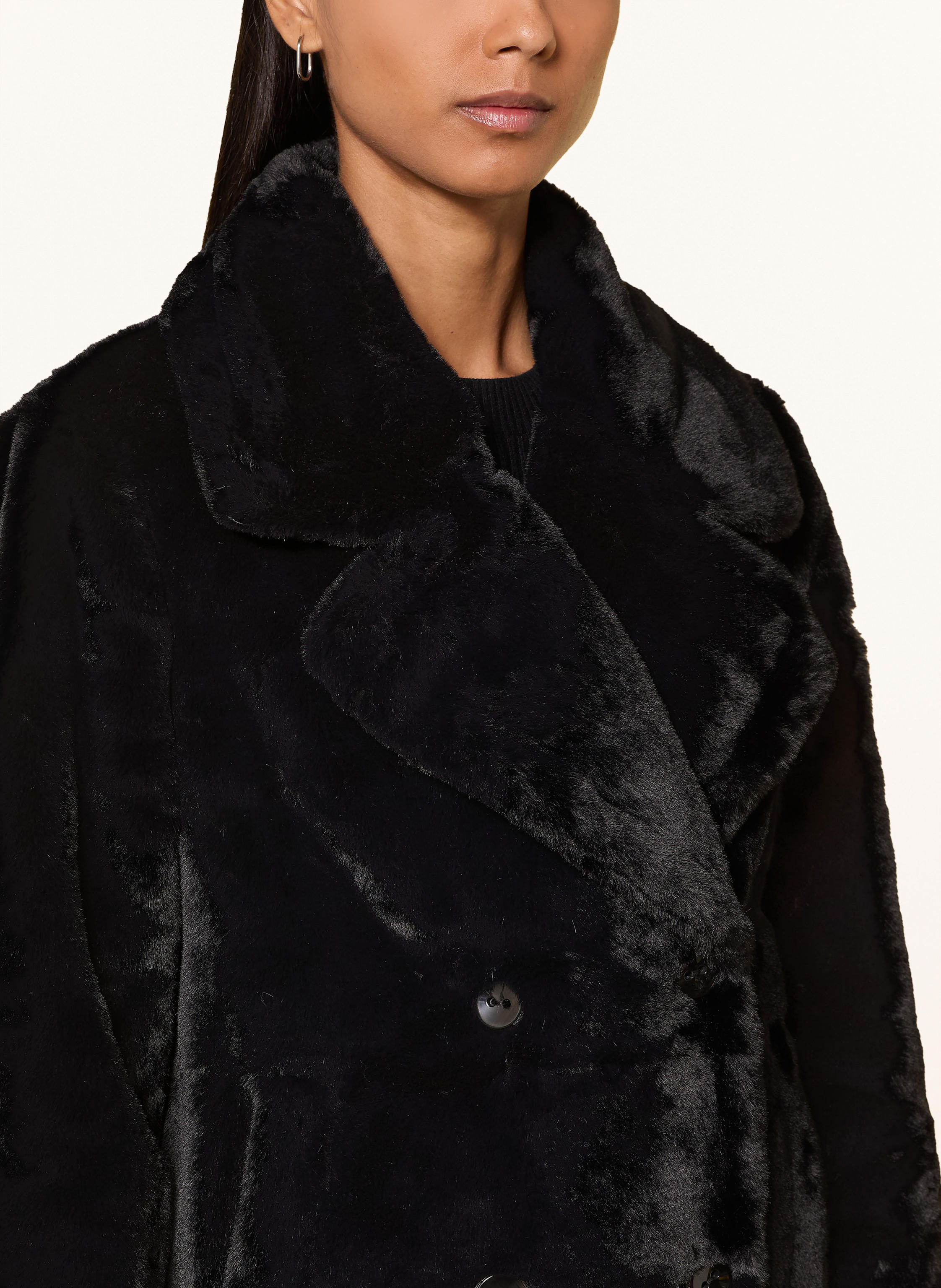 Thumbnail - Frieda & Freddies Kunstfell-Jacke Darlah schwarz