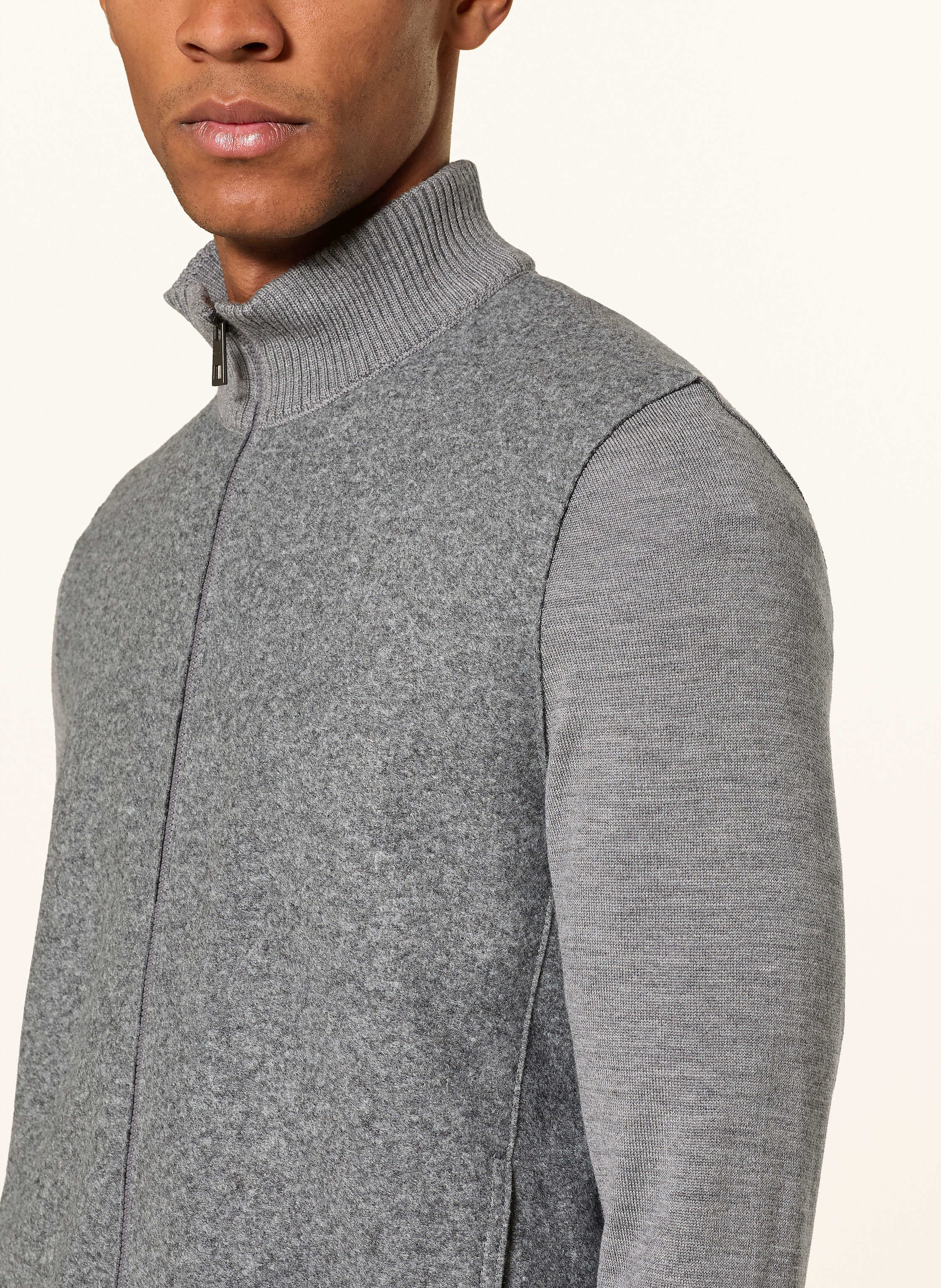 Thumbnail - Maerz Muenchen Jacke Im Materialmix grau