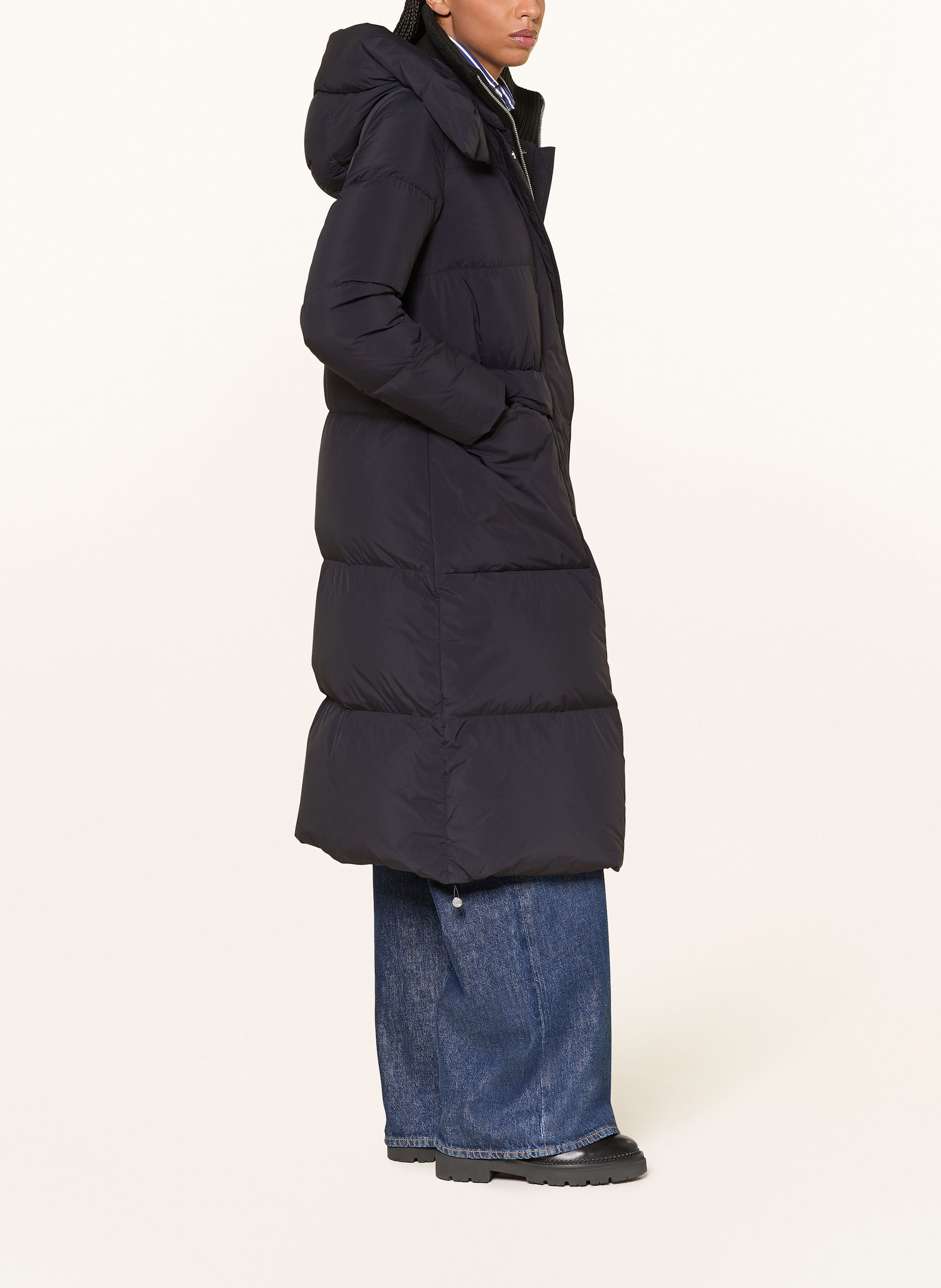 Thumbnail - Duno Daunenmantel Fully Mit Abnehmbarer Kapuze schwarz