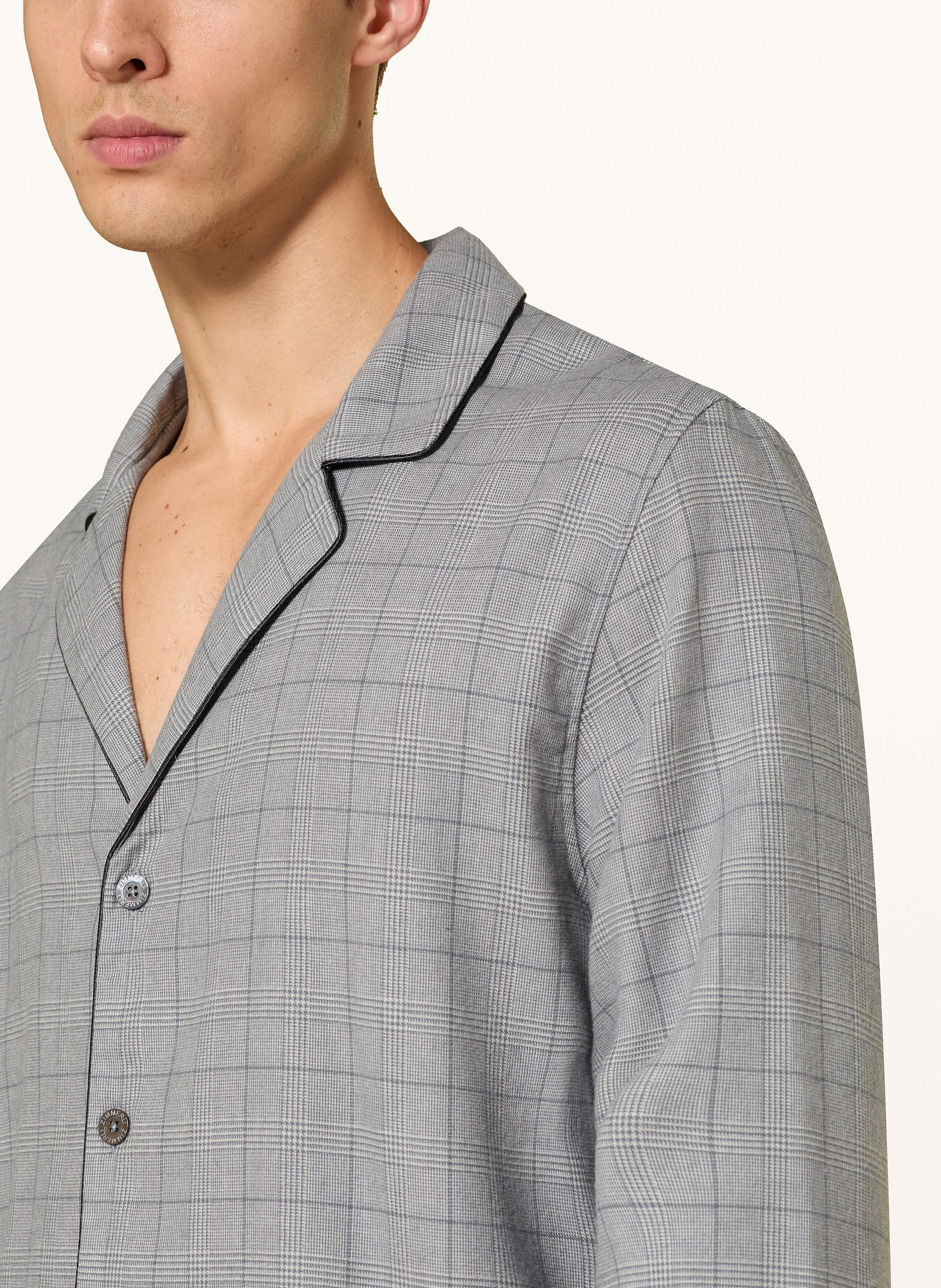 Thumbnail - Zimmerli Schlafanzug Cozy Flannel Aus Flanell grau