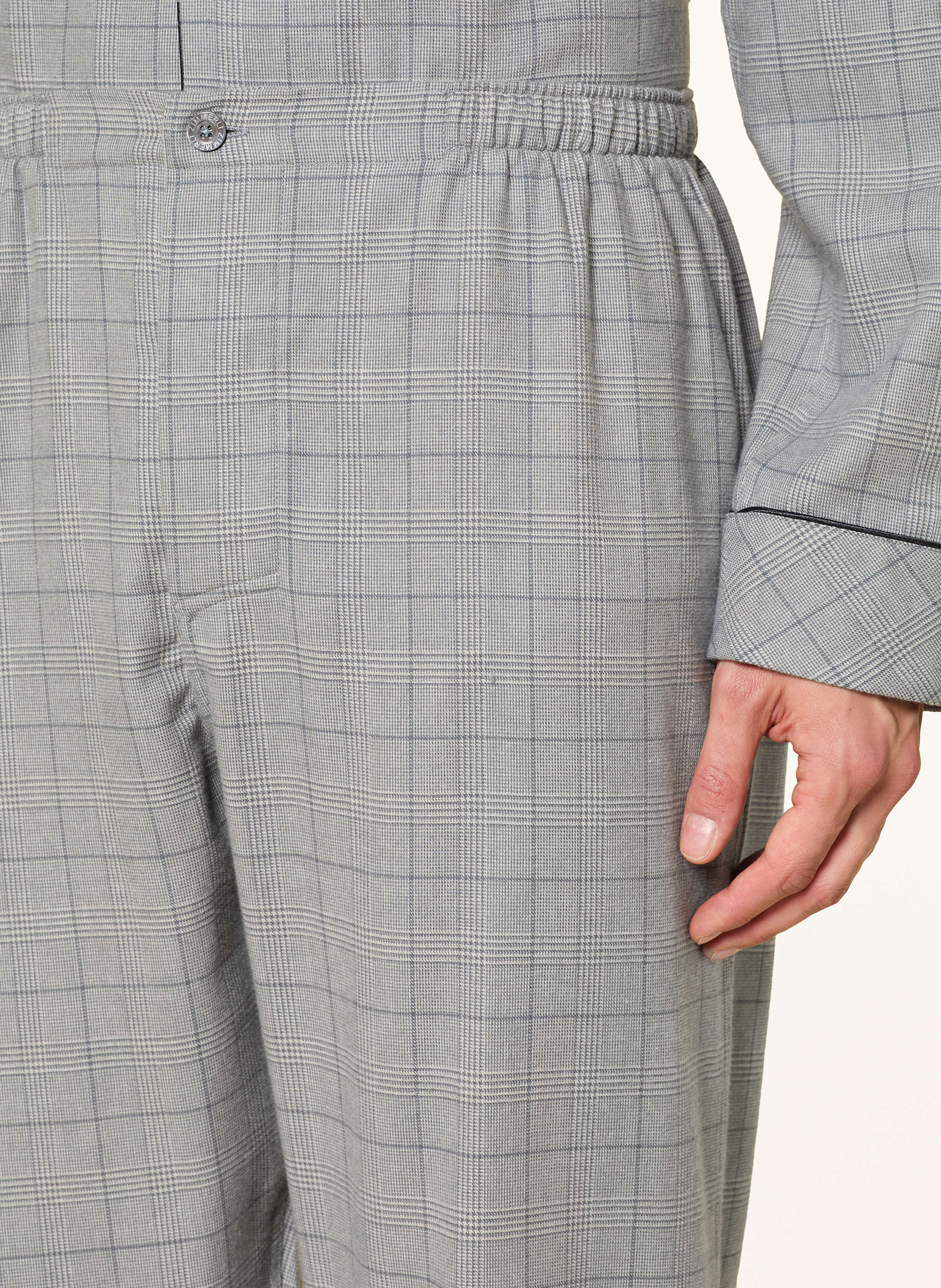 Thumbnail - Zimmerli Schlafanzug Cozy Flannel Aus Flanell grau