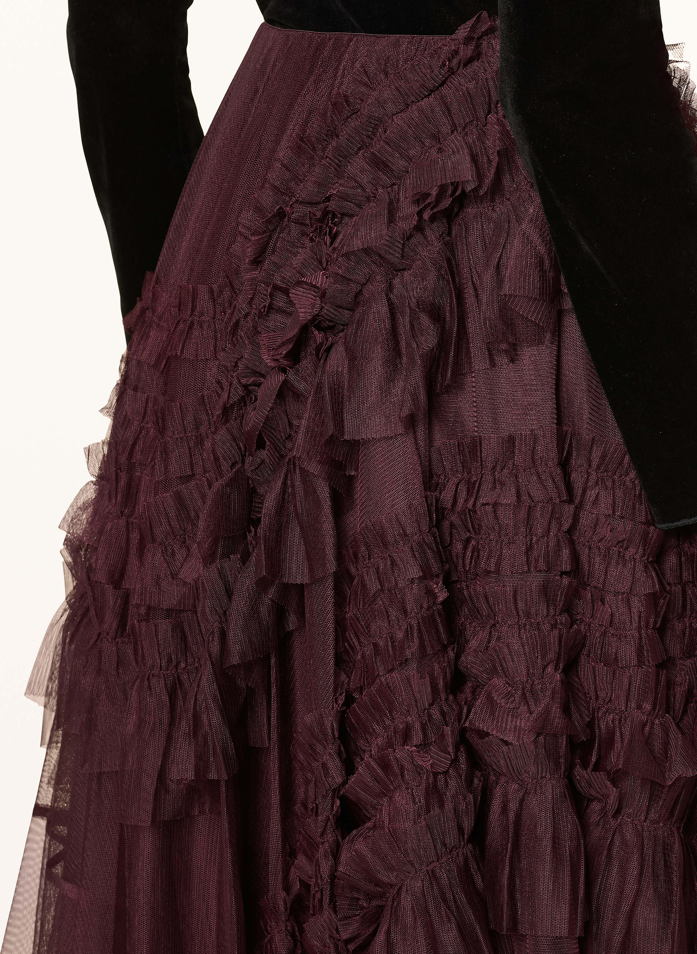 Thumbnail - Allsaints Tüllrock Jen Mit Rüschen rot