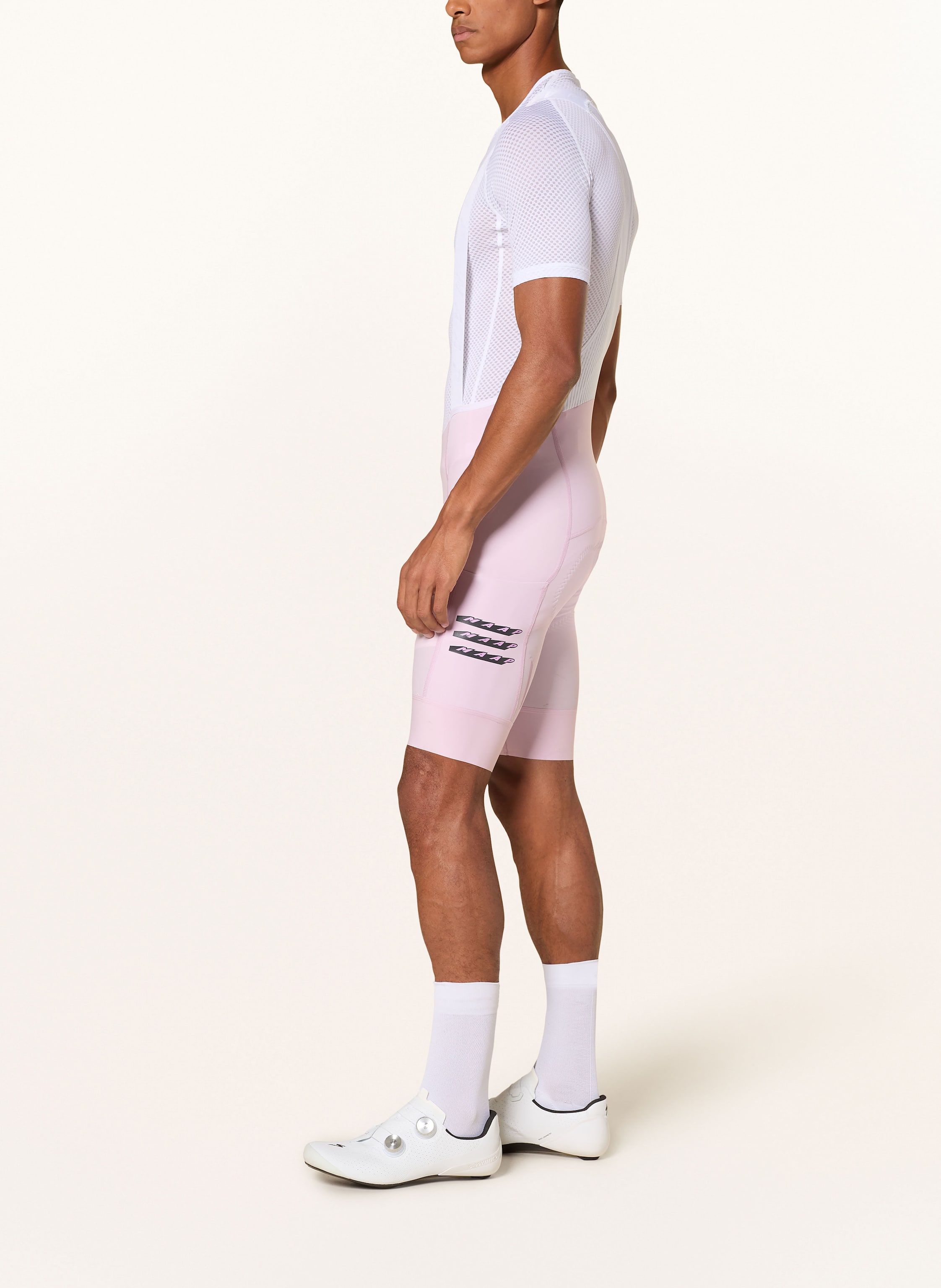 Thumbnail - Maap Radhose Evade Team Bib Evo Cargo Mit Trägern Und Gepolstertem Einsatz rosa