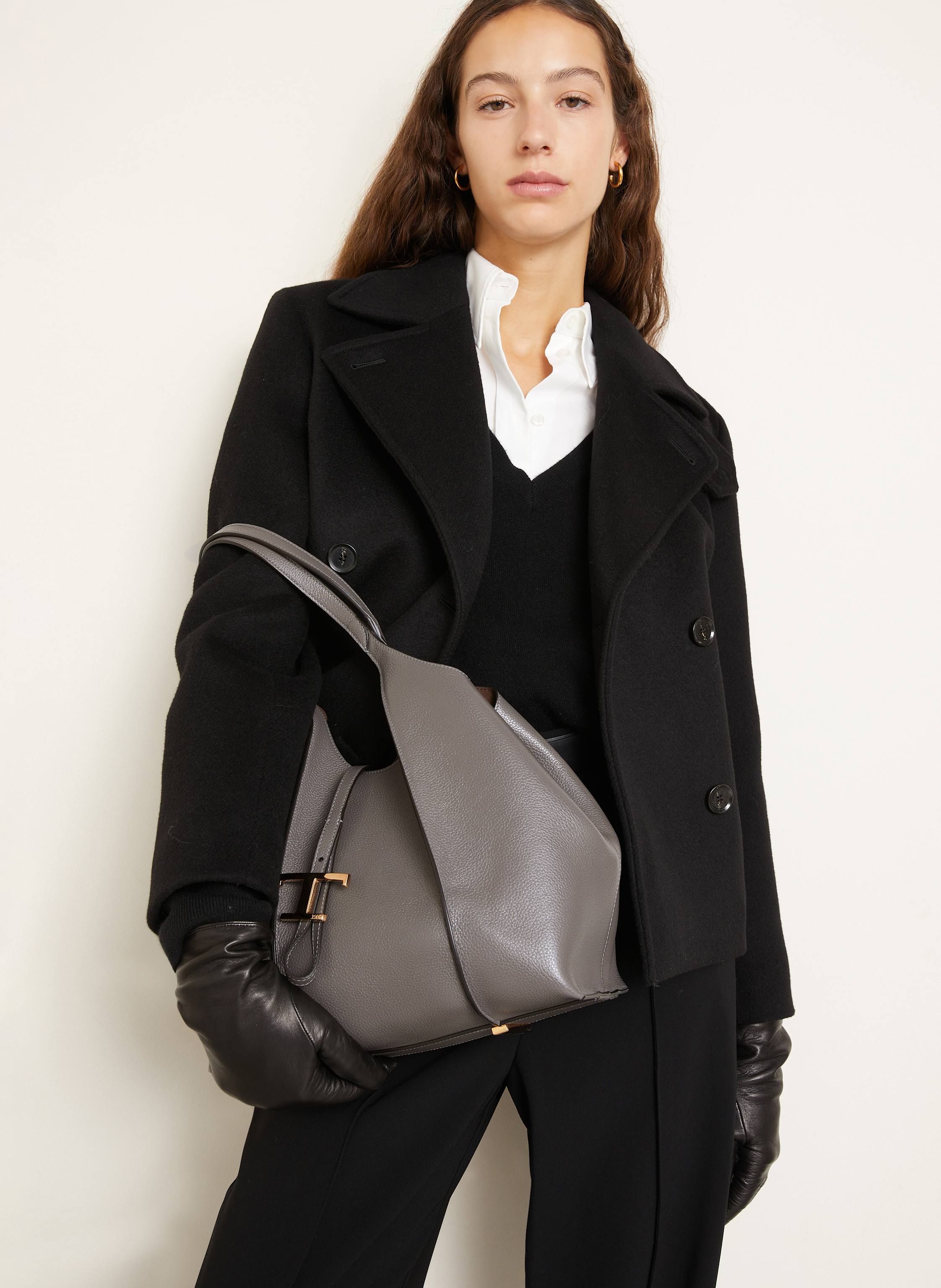 Thumbnail - Tod's Beuteltasche Mit Pouch grau