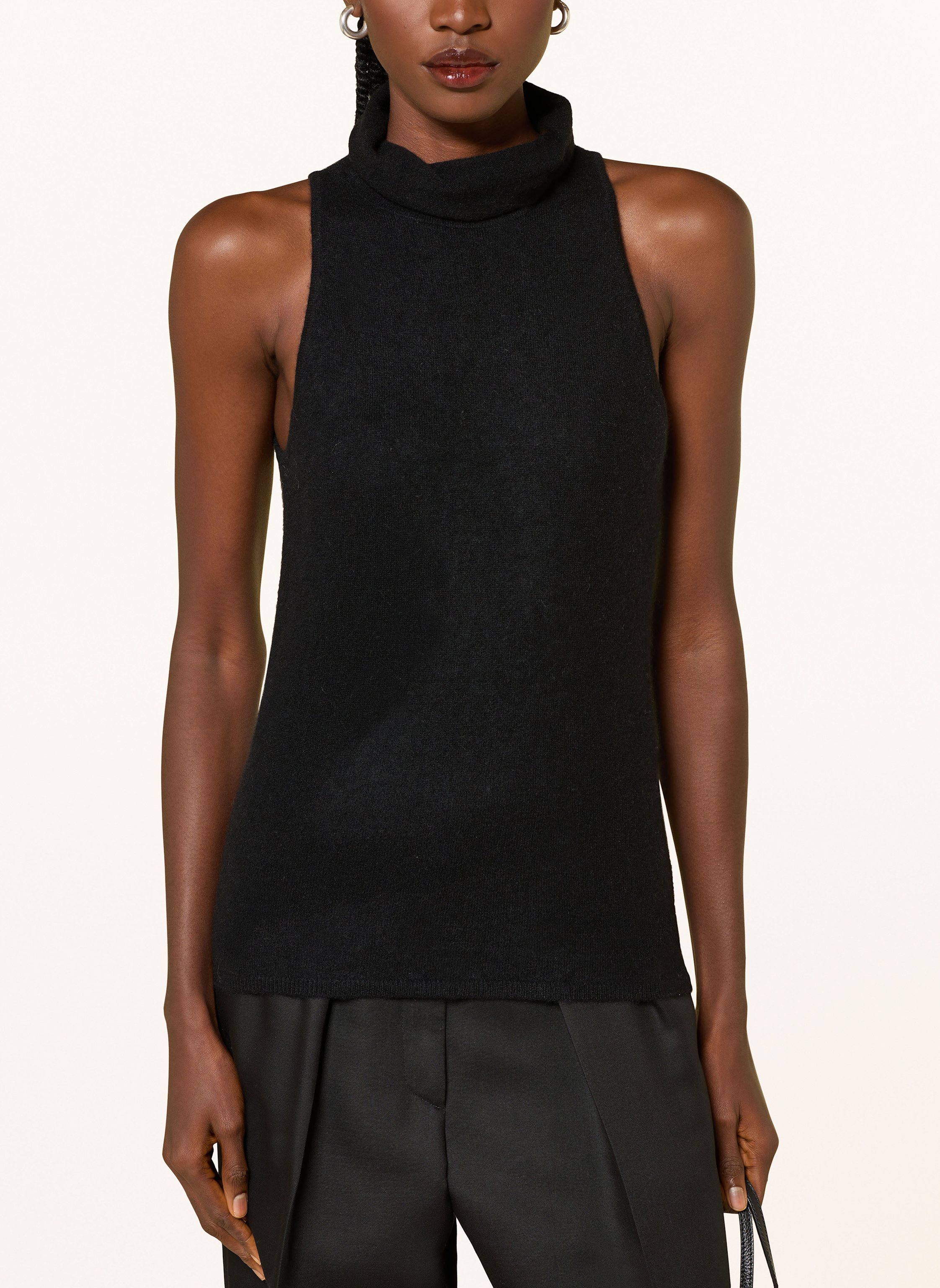 Thumbnail - Almada Label Stricktop Vida Aus Cashmere schwarz