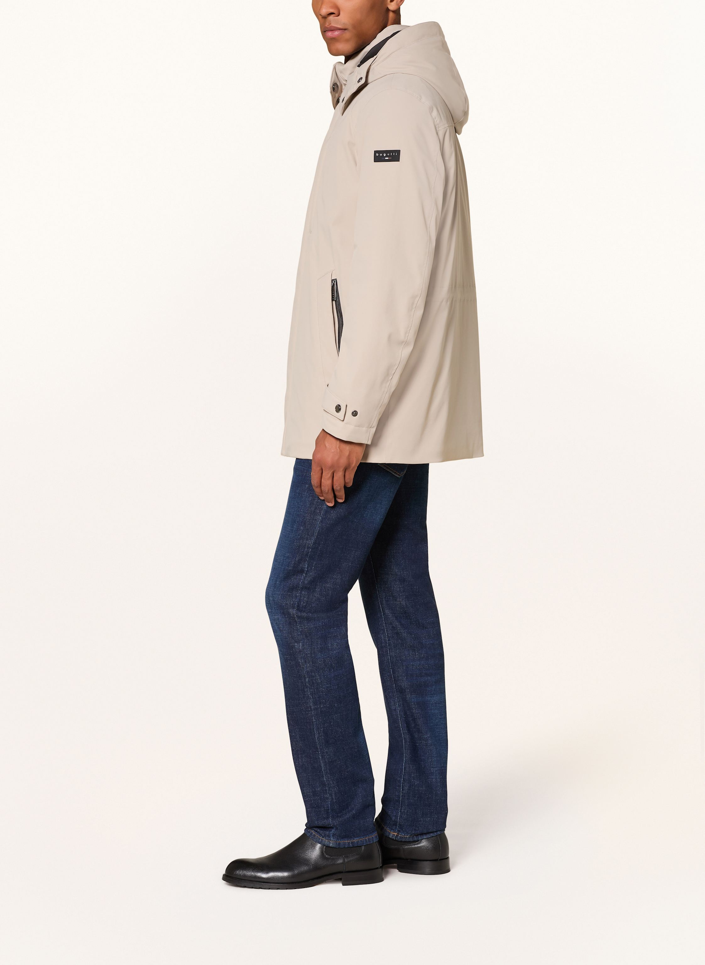 Thumbnail - Bugatti Parka Mit Abnehmbarer Kapuze beige