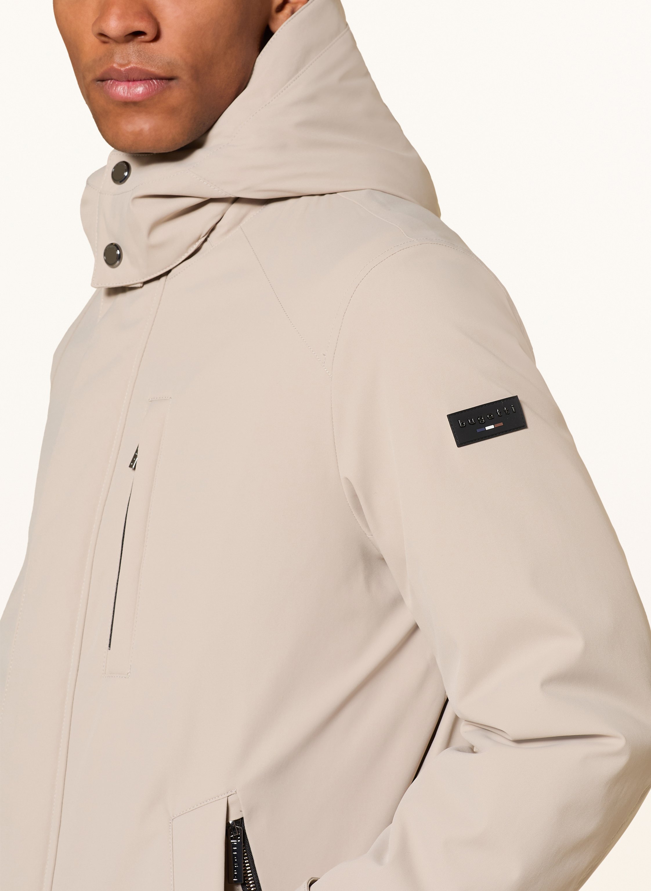Thumbnail - Bugatti Parka Mit Abnehmbarer Kapuze beige