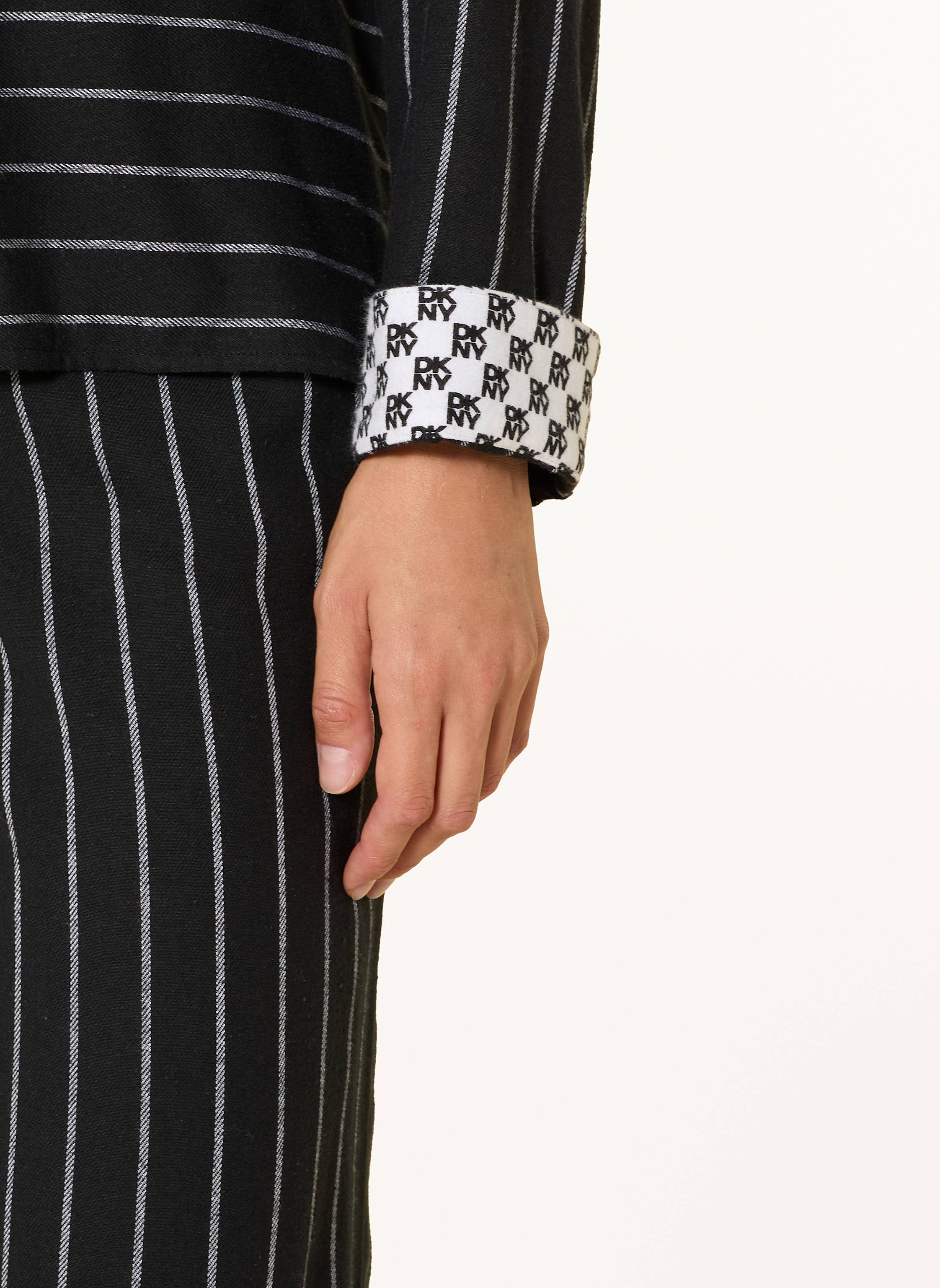 Thumbnail - Dkny Schlafanzug Channel The Flannel Aus Flanell schwarz