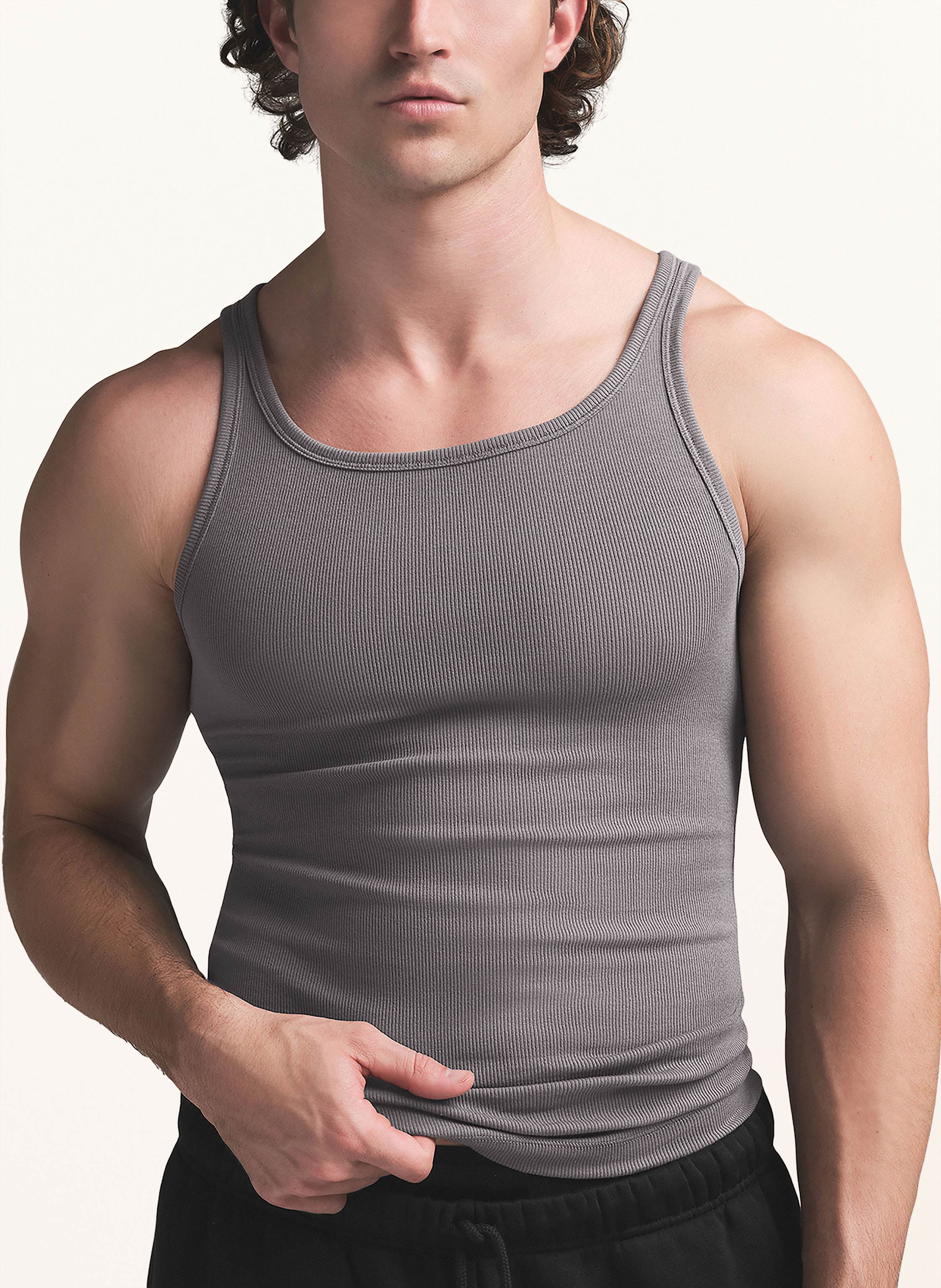 Thumbnail - Skims 3er-Pack Unterhemden Skims Cotton grau