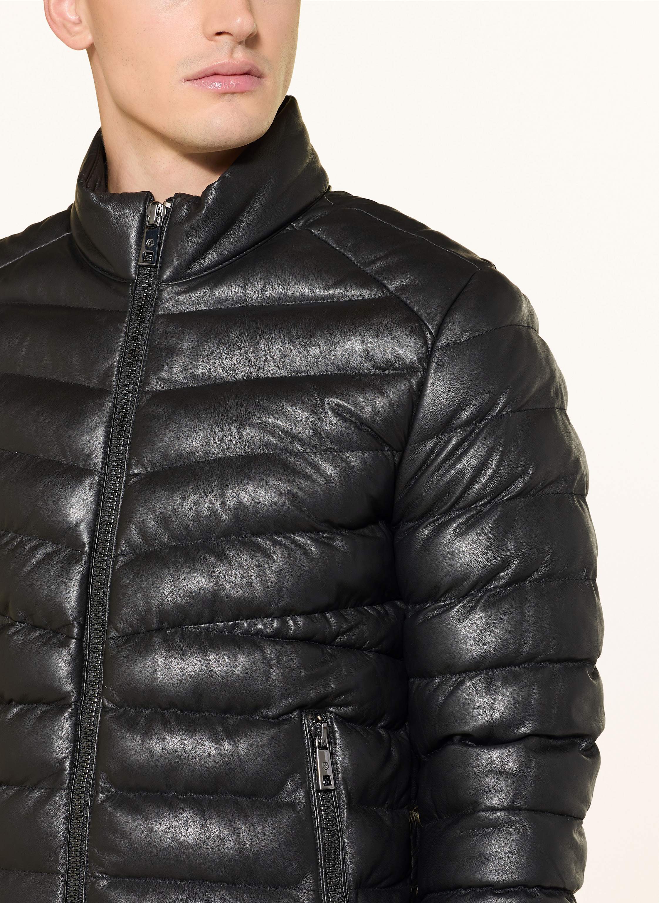 Thumbnail - Milestone Lederjacke Mshendrik Mit Dupont™ Sorona®-Isolierung schwarz