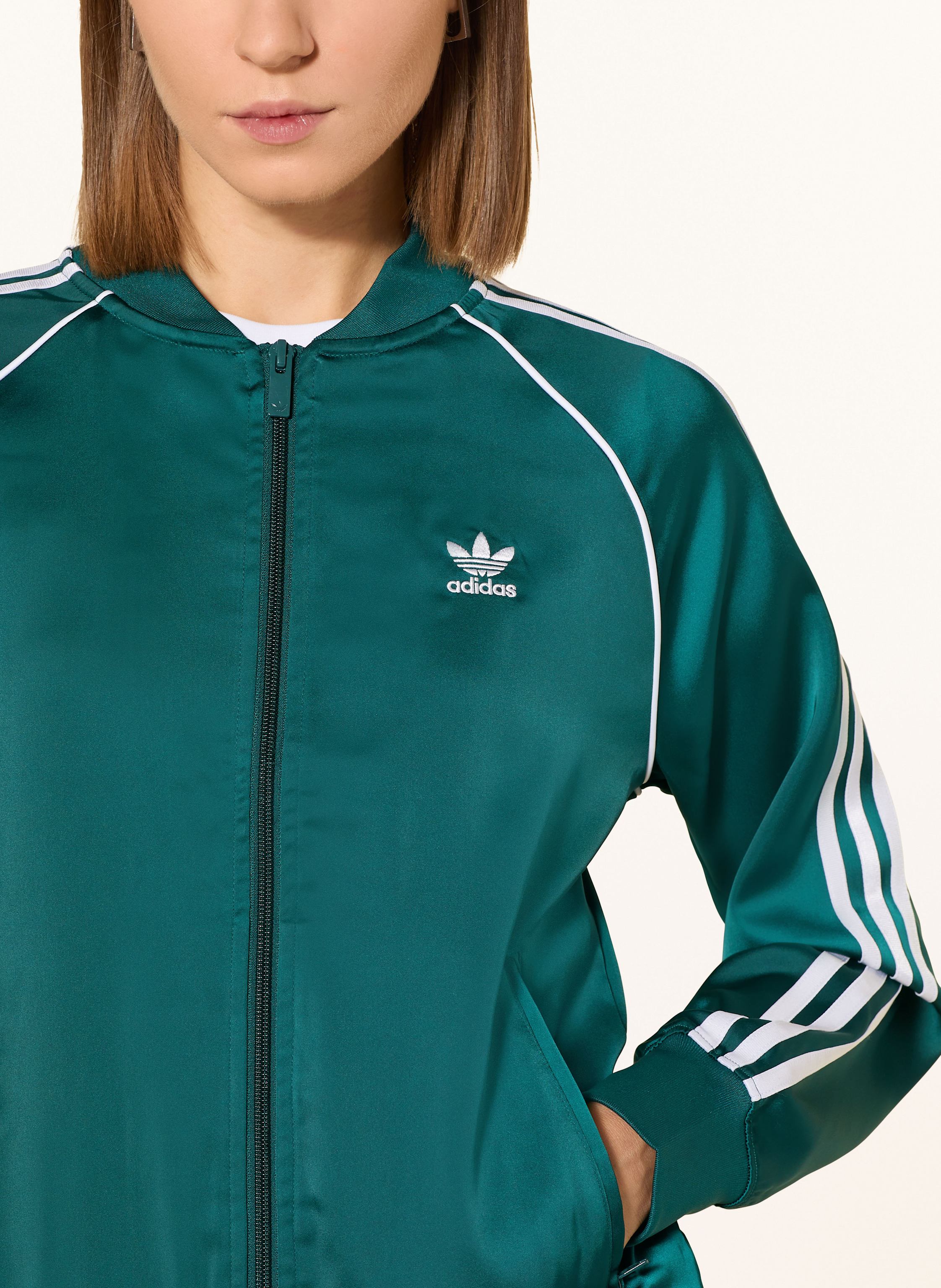 Thumbnail - Adidas Originals Trainingsjacke Sst Adicolor Aus Satin gruen