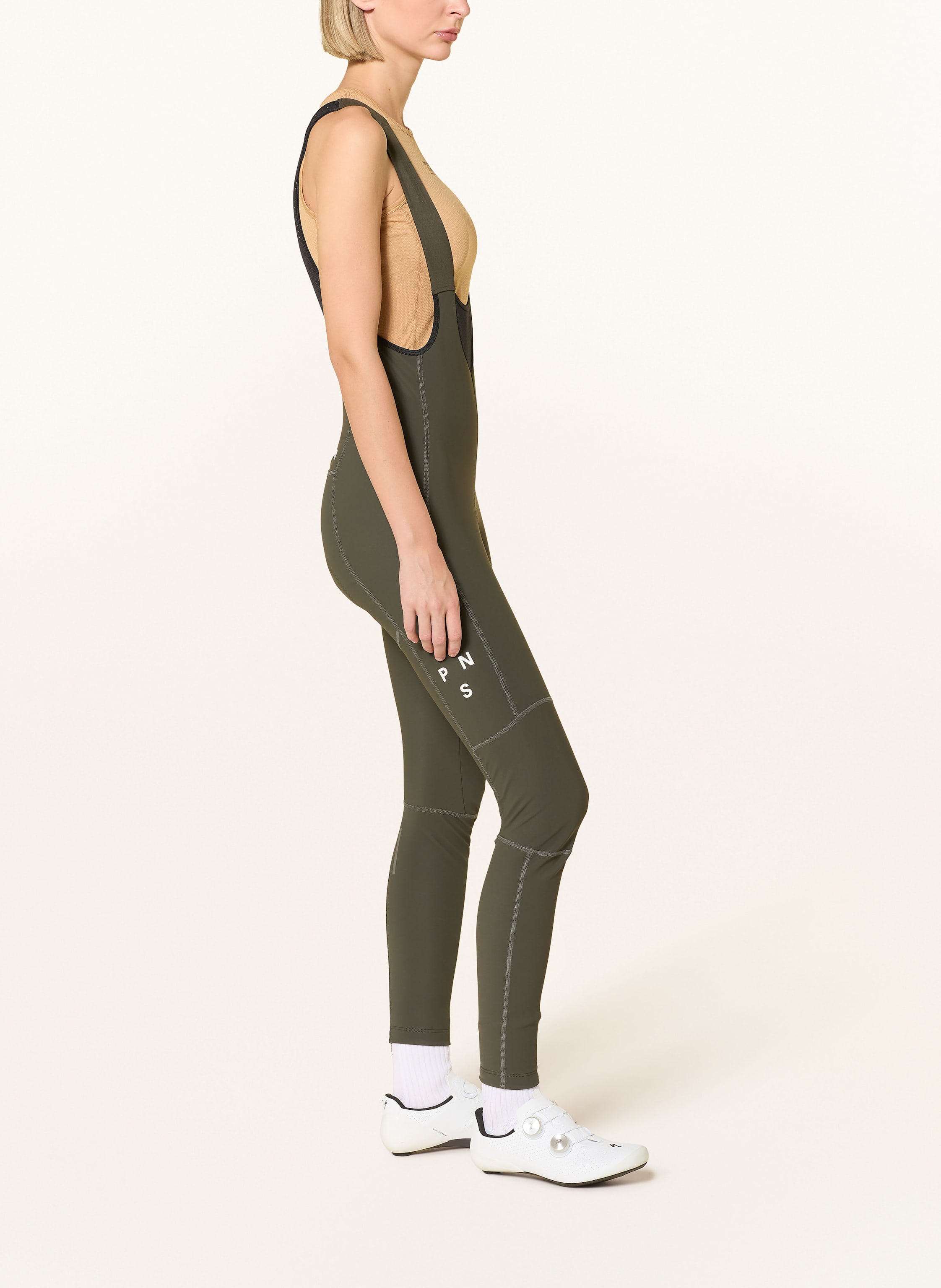 Thumbnail - Pas Normal Studios Softshell-Radhose Mechanism Mit Trägern Und Gepolstertem Einsatz gruen