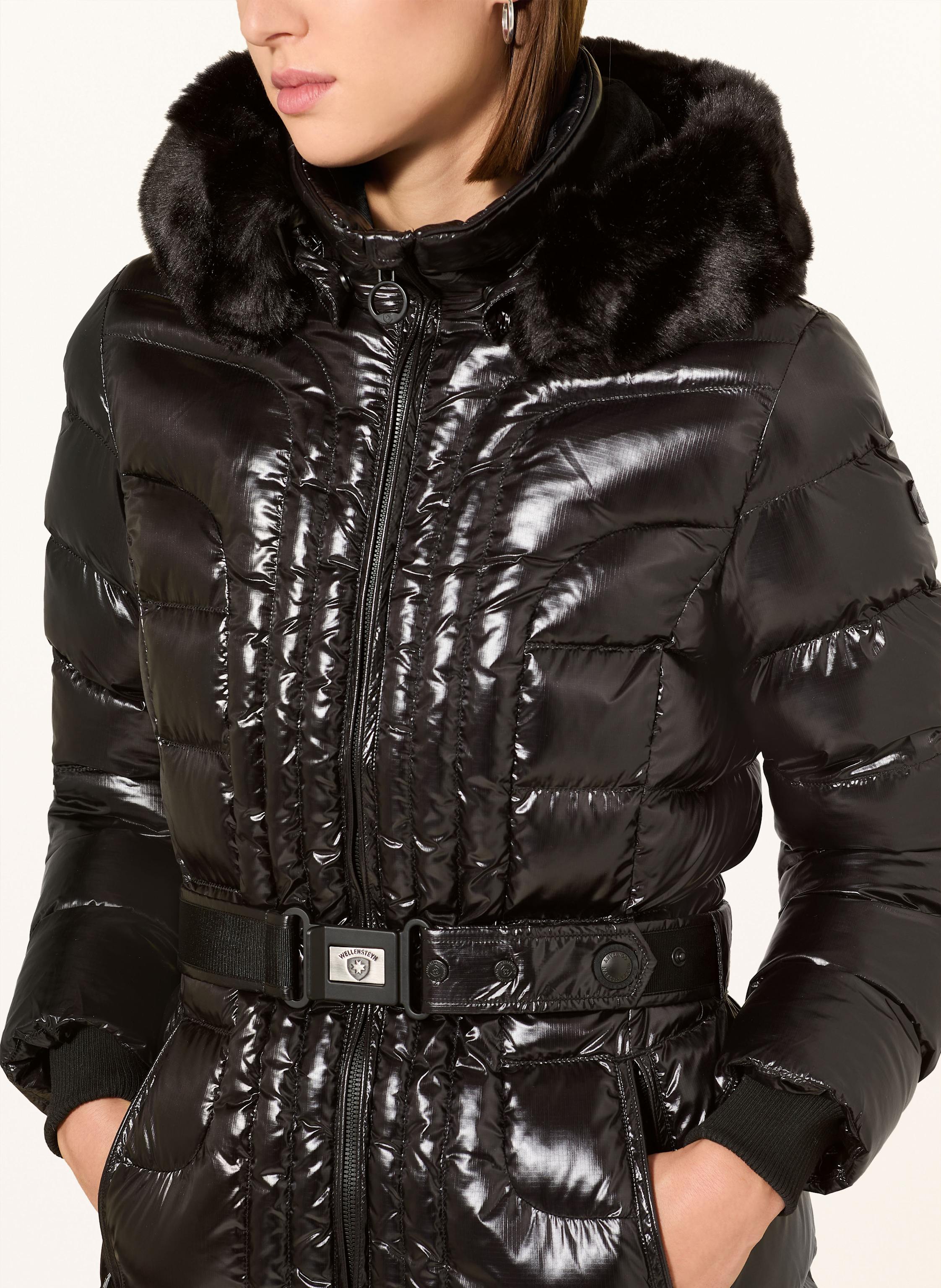 Thumbnail - Wellensteyn Steppjacke Beltique Mit Abnehmbarer Kapuze Und Kunstpelz schwarz
