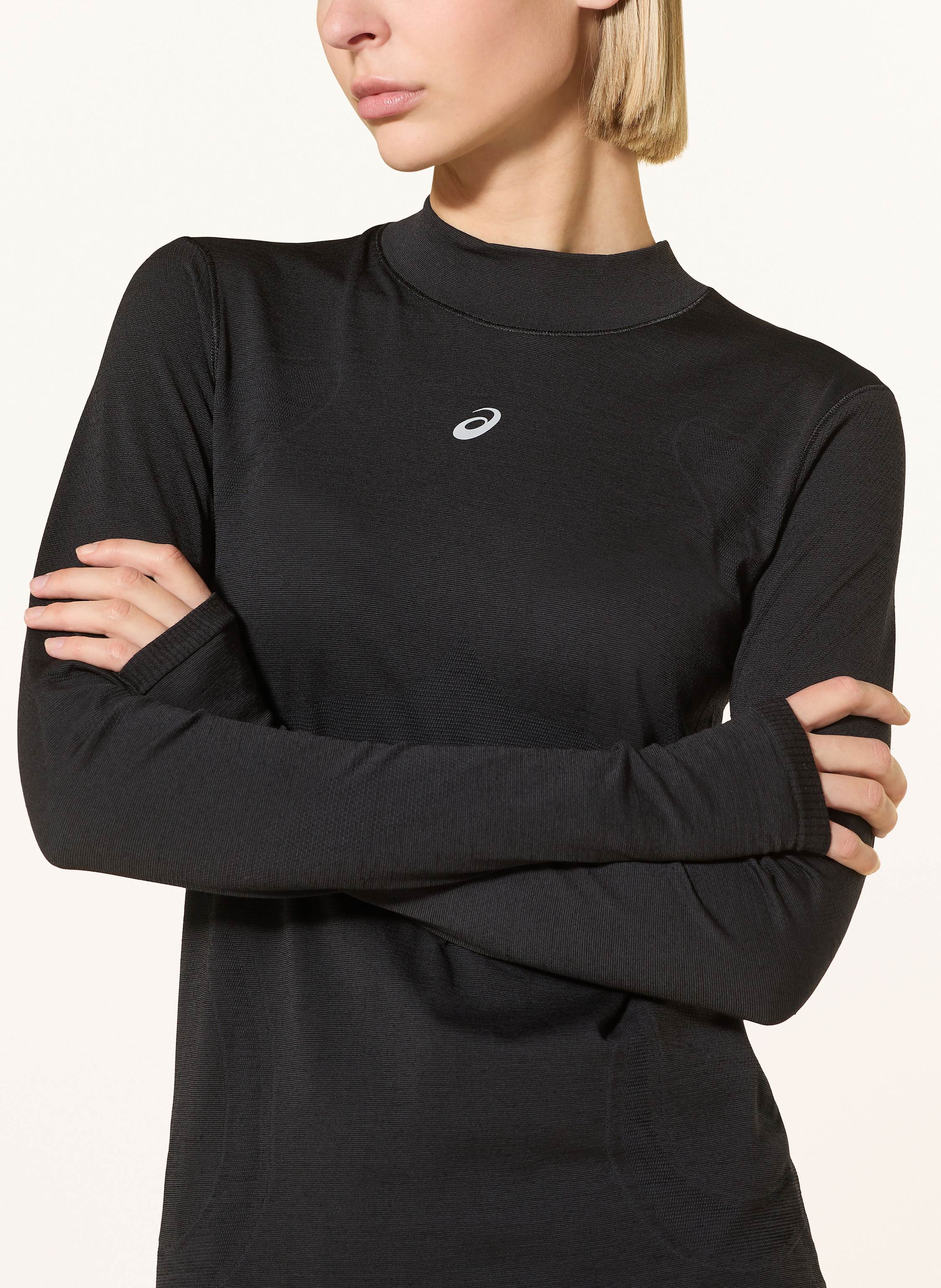 Thumbnail - Asics Laufshirt Road Winter Seamless Mit Merinowolle schwarz