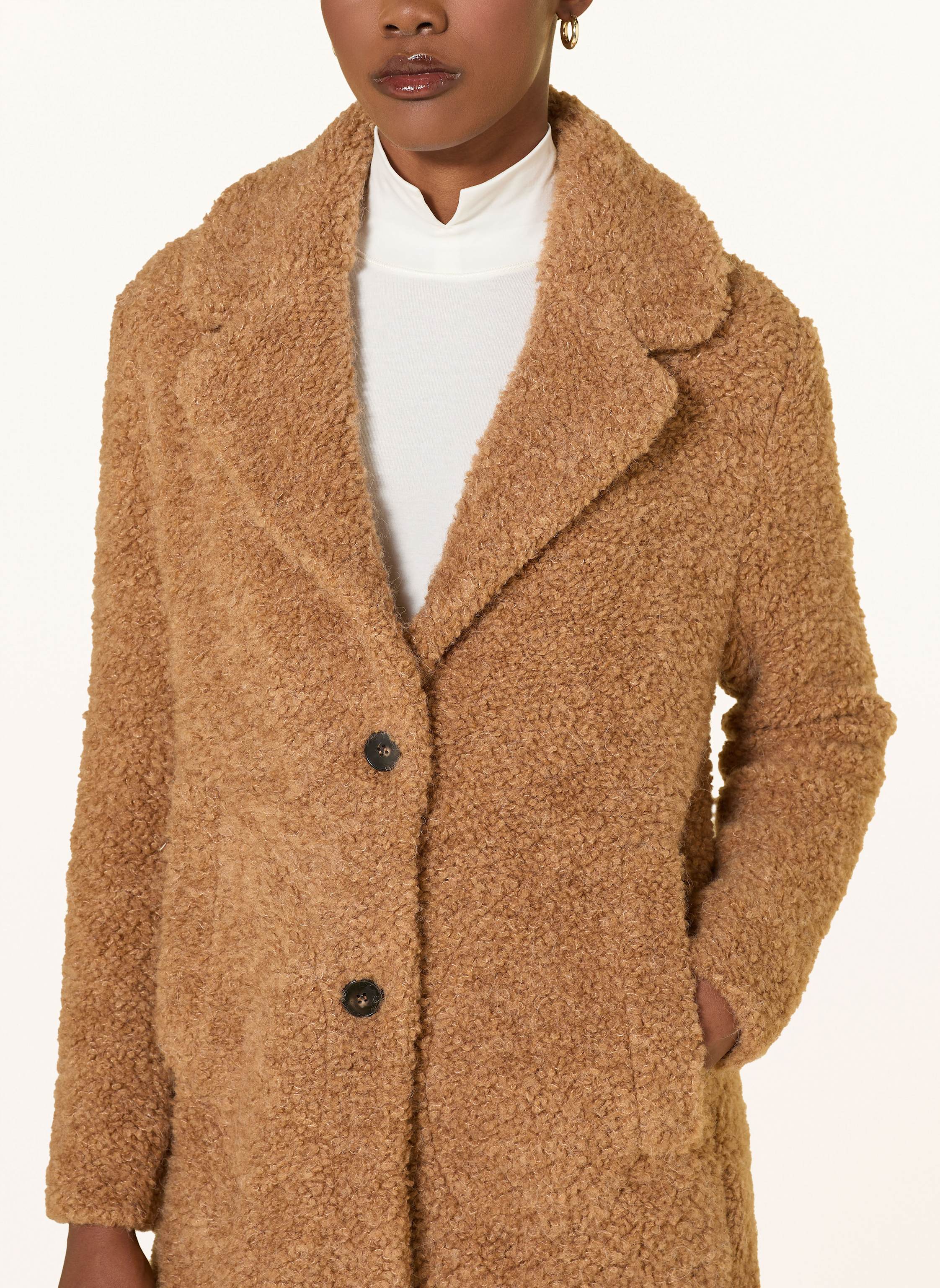 Thumbnail - Marc Cain Strickmantel Aus Bouclé braun