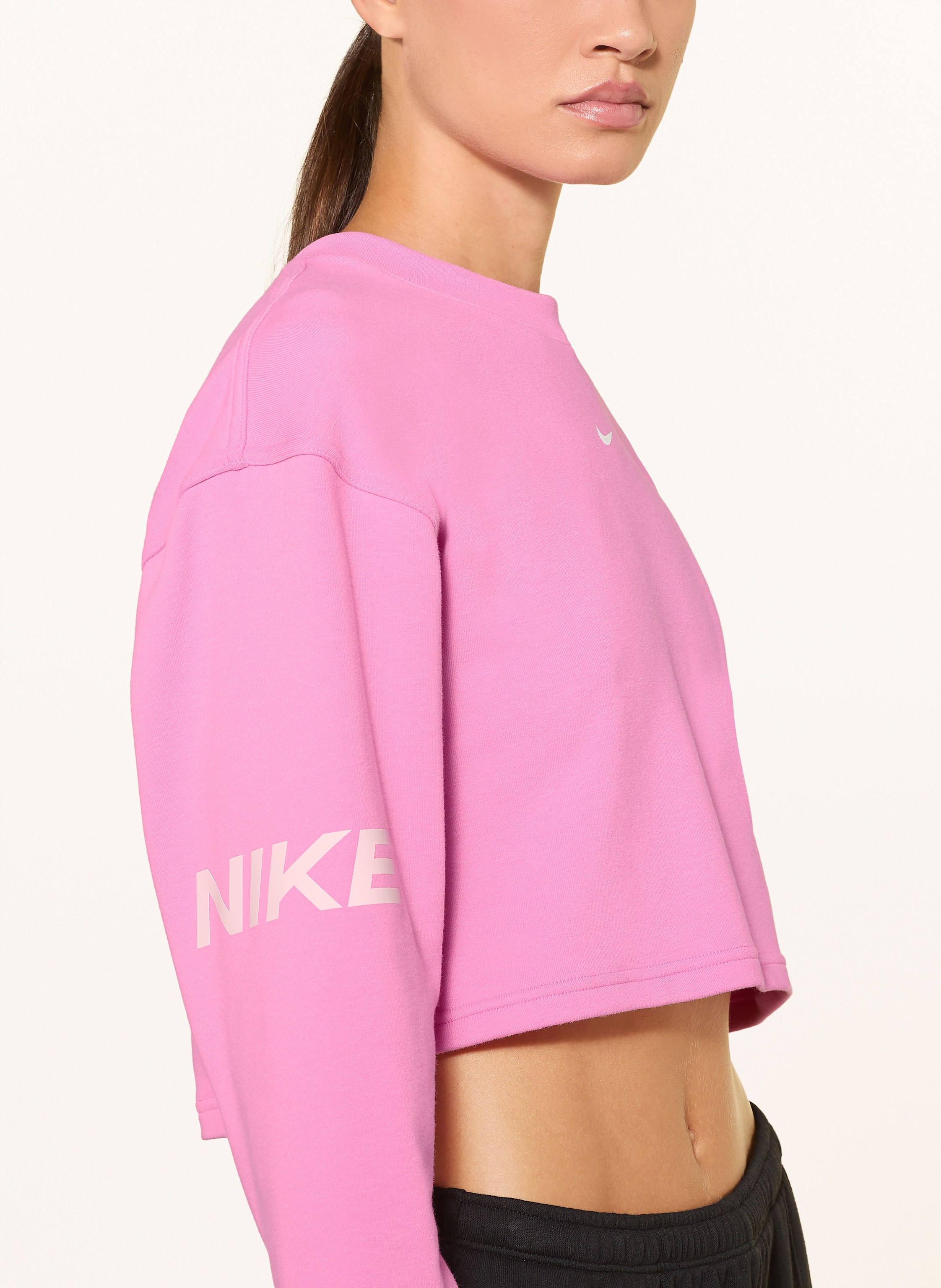 Thumbnail - Nike Cropped-Sweatshirt Pro Dri-Fit rosa