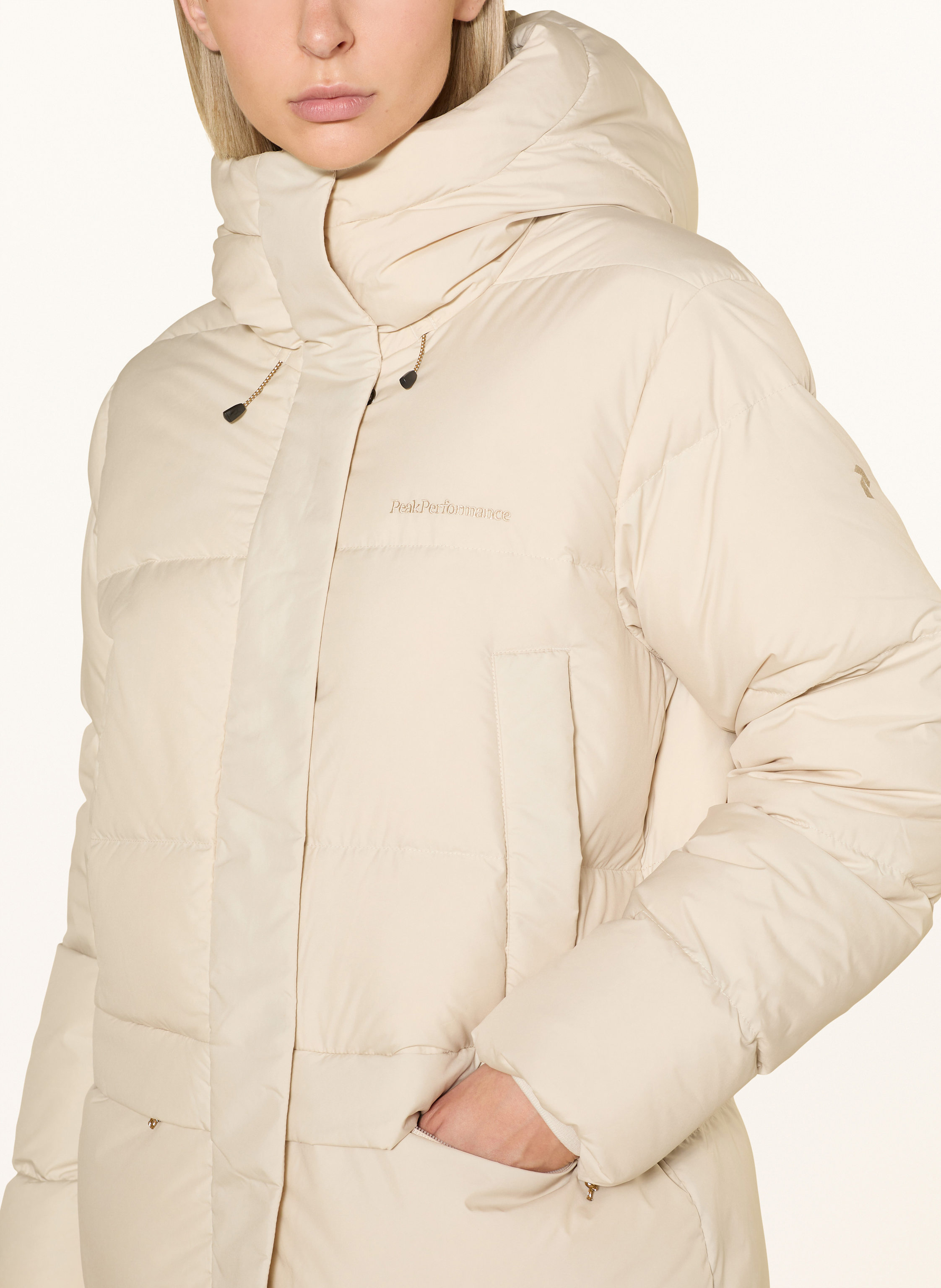 Thumbnail - Peak Performance Daunenmantel Quiver beige