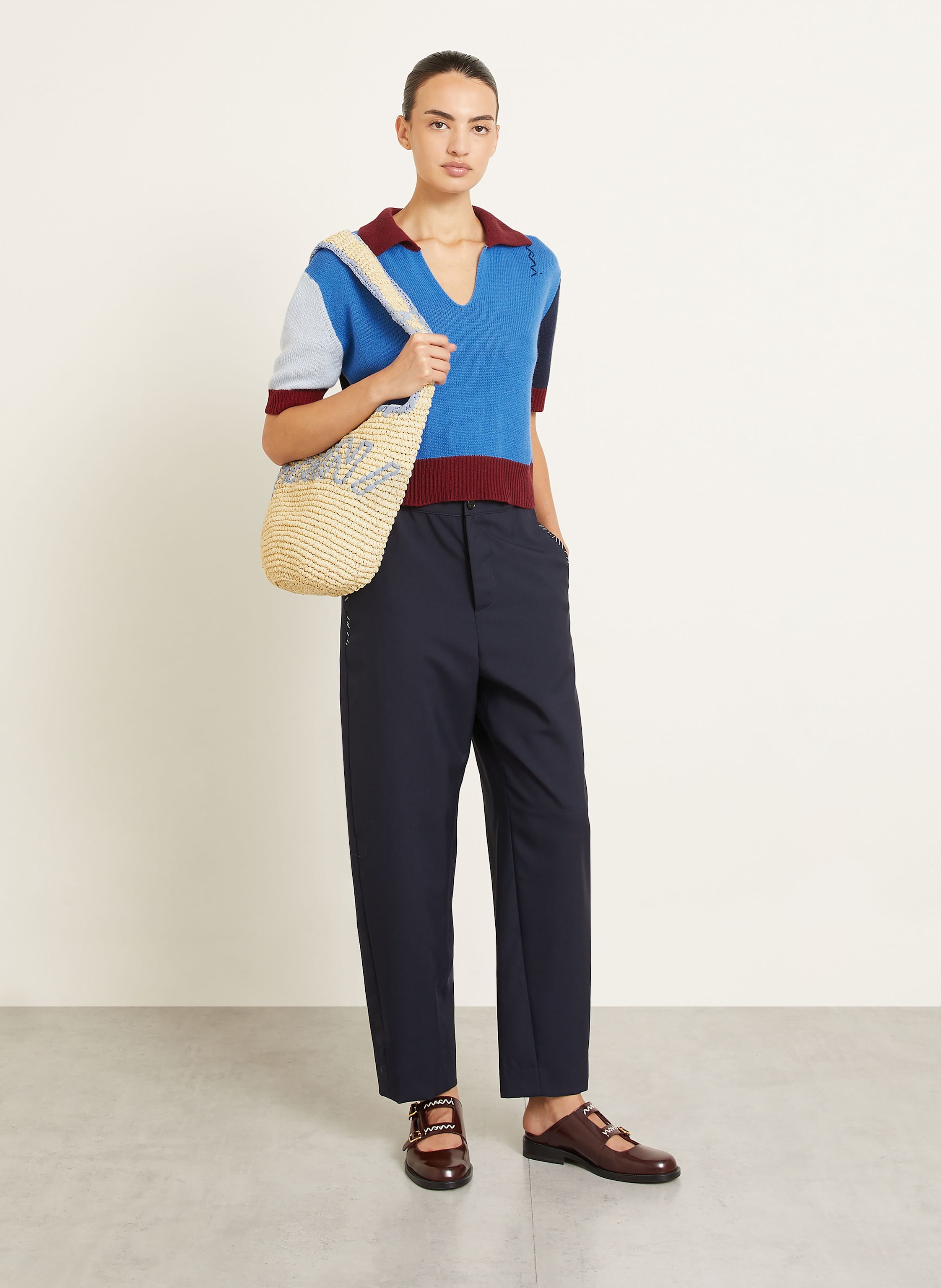 Thumbnail - Marni Strandtasche blau