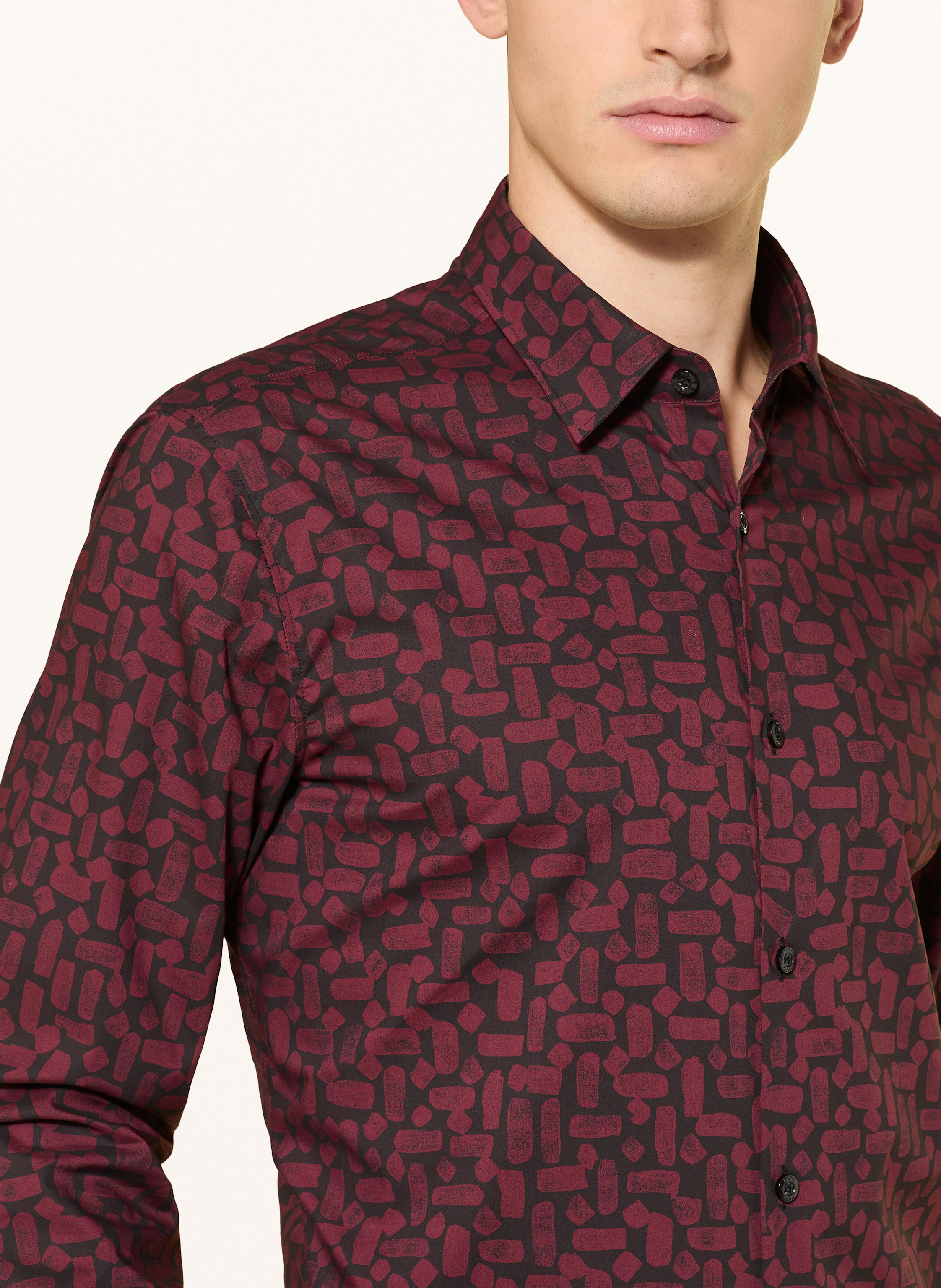 Thumbnail - Hugo Hemd Erno Casual Slim Fit rot