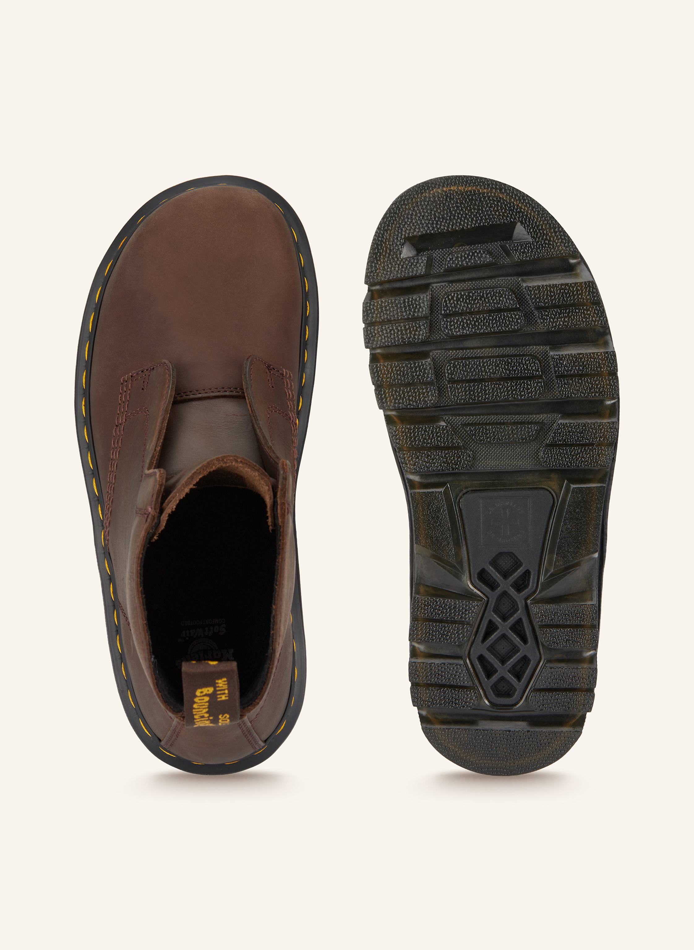 Thumbnail - Dr. Martens Plateau-Boots Zebzag Laceless braun