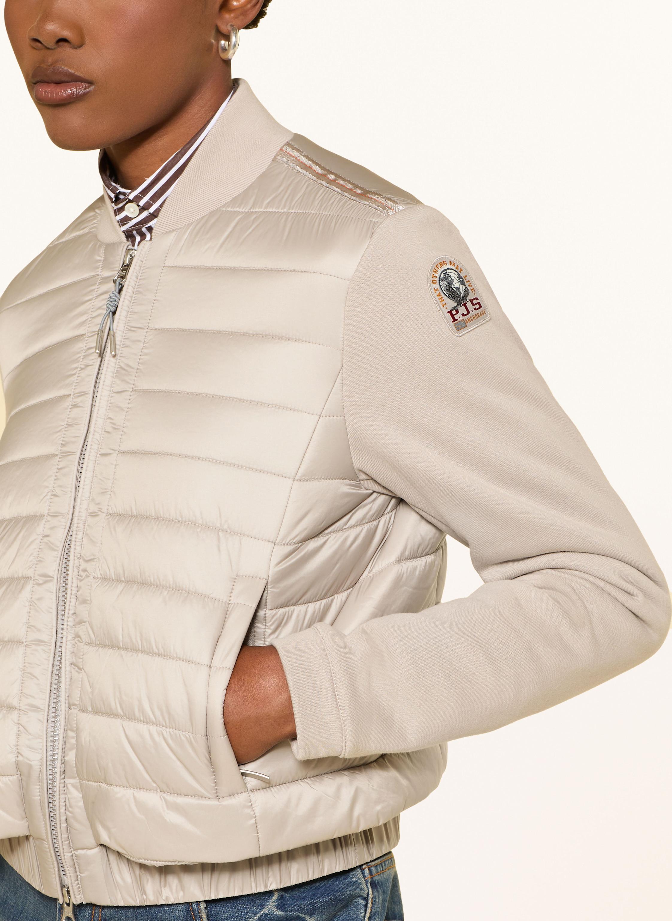 Thumbnail - Parajumpers Steppjacke Loretta Im Materialmix grau