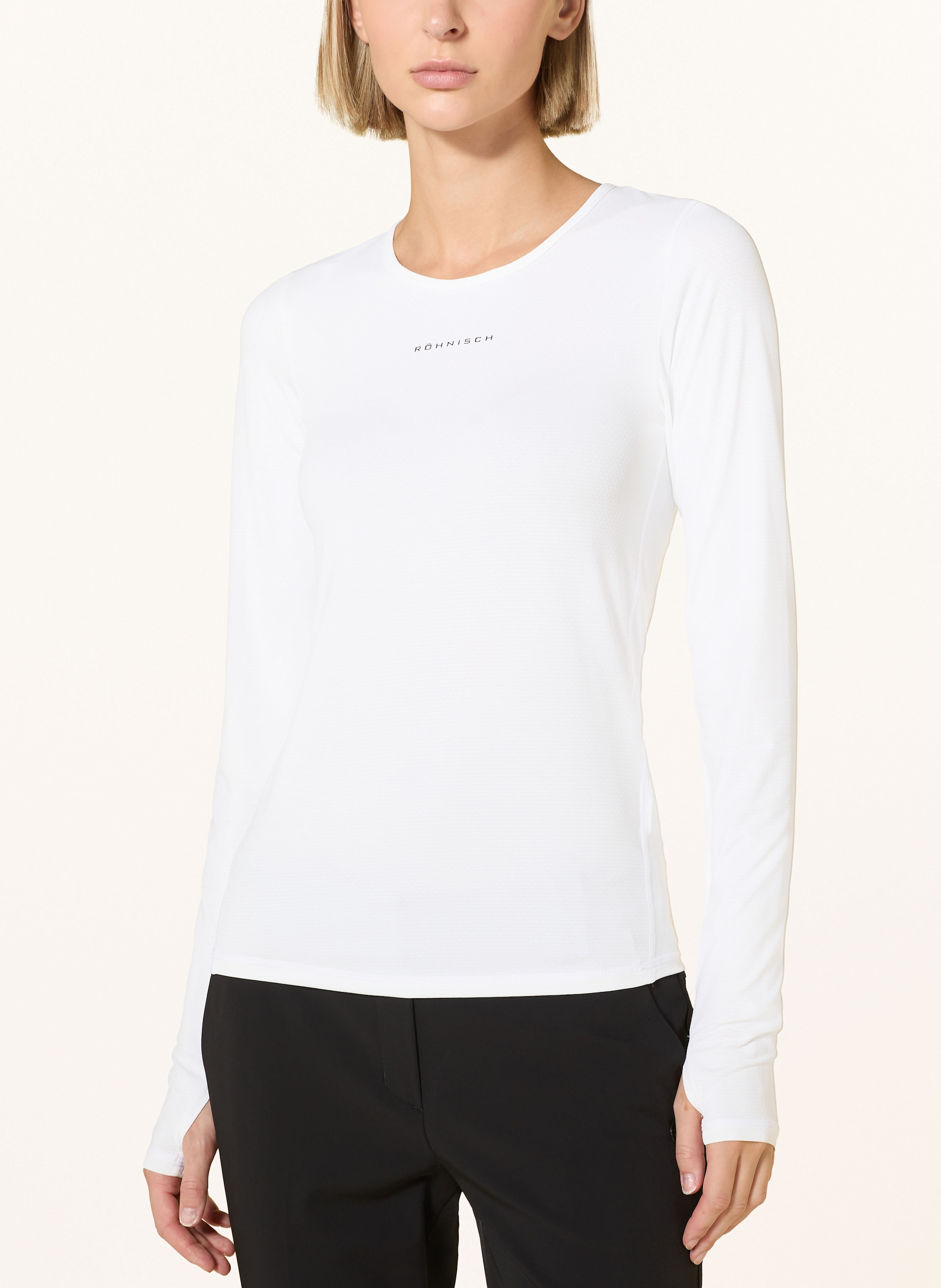 Thumbnail - Röhnisch Longsleeve Jacquard Ls weiss